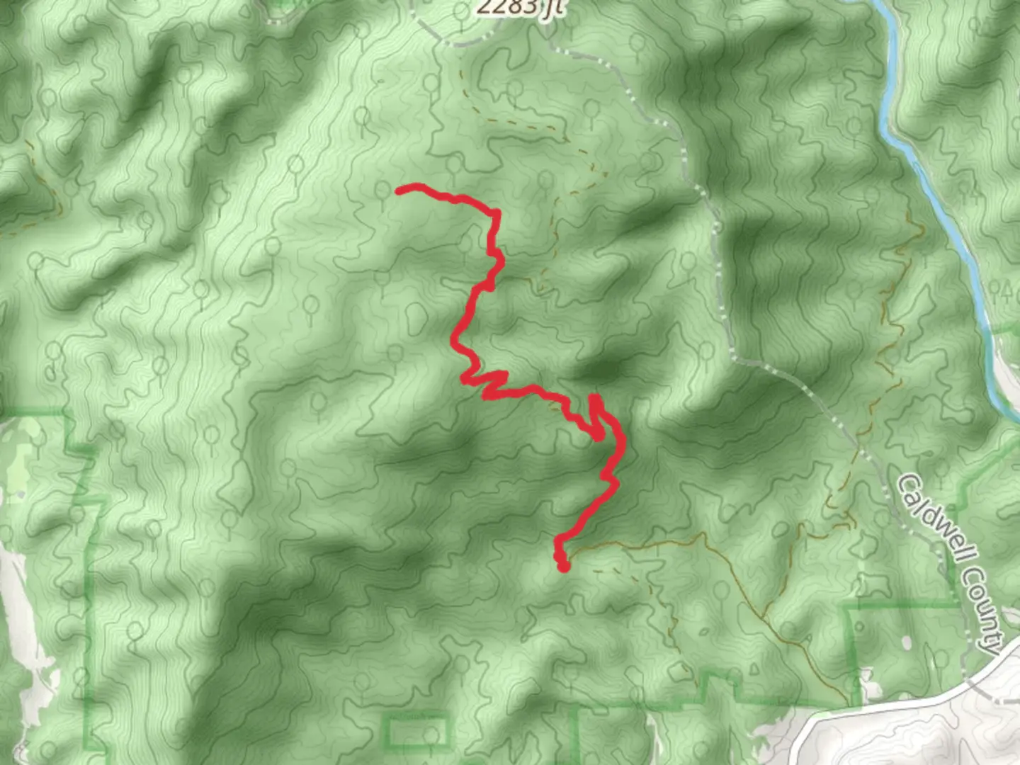 An image depicting the trail Miller Circle Trail via Brown Mountail 1 Trail and its surrounding area.
