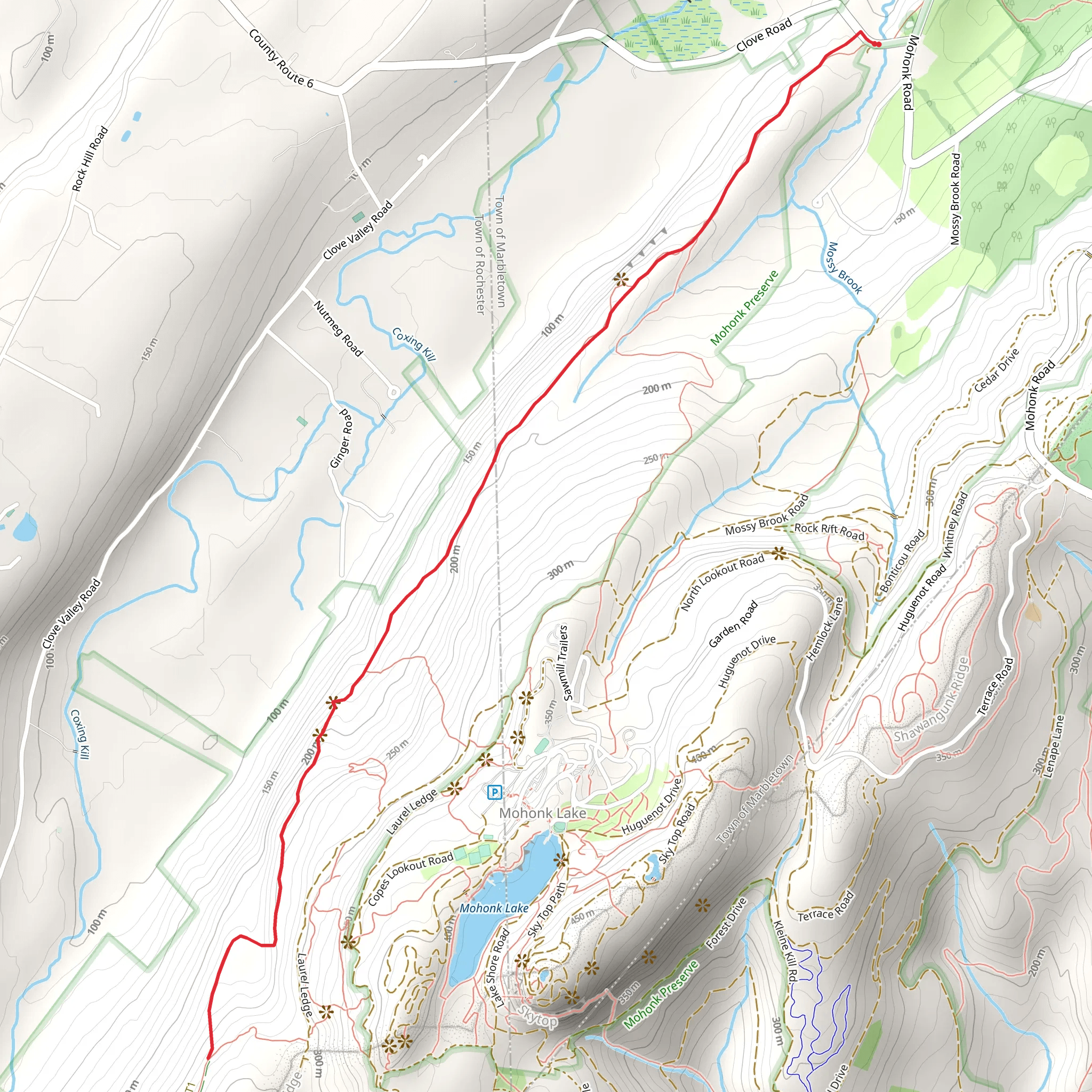Mohonk Lake from Clove Road mobile static map