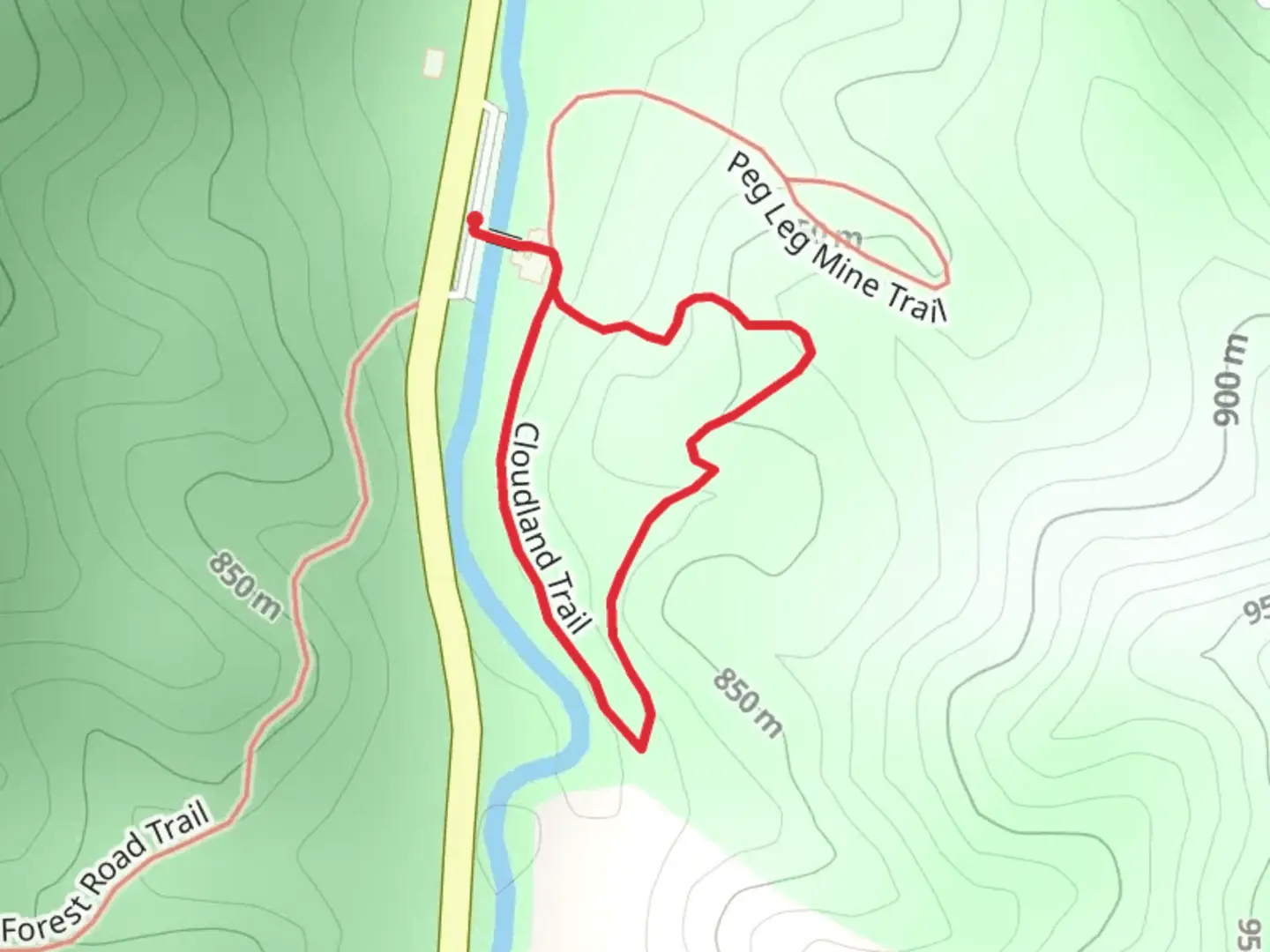 An image depicting the trail Cloudland Loop Trail and its surrounding area.