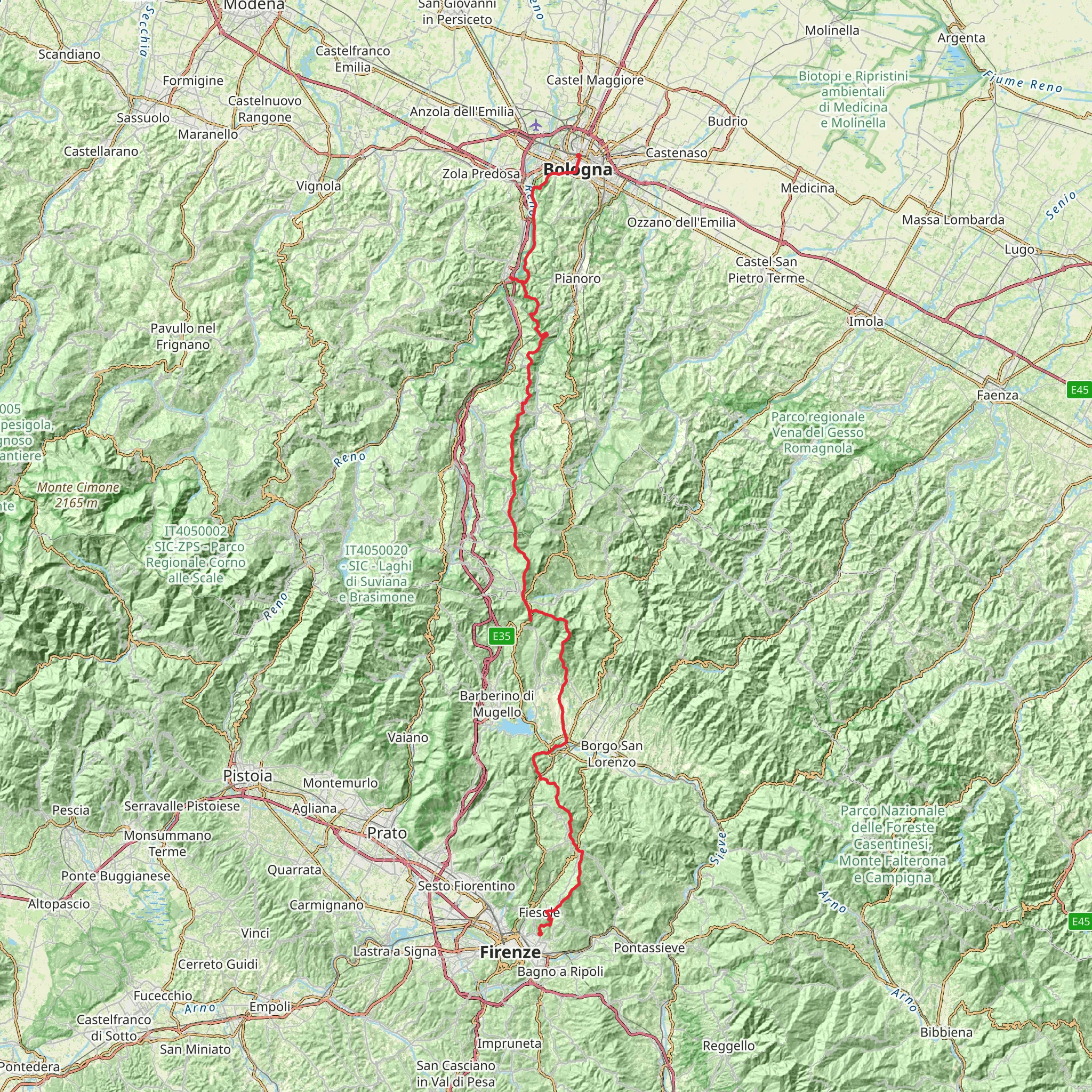 Via Degli Dei mobile static map