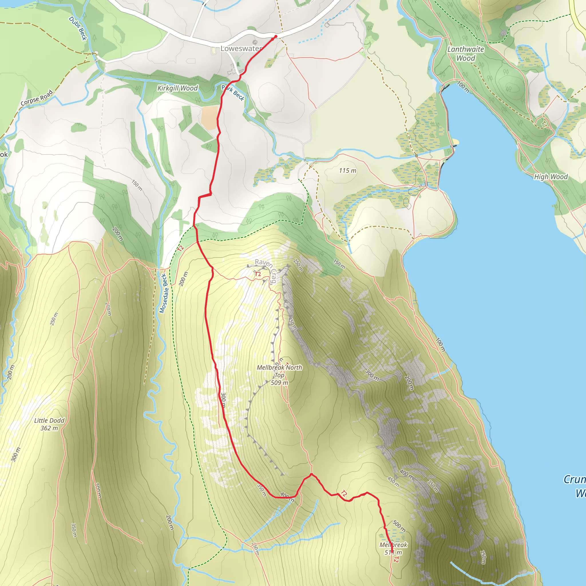 Mellbreak mobile static map
