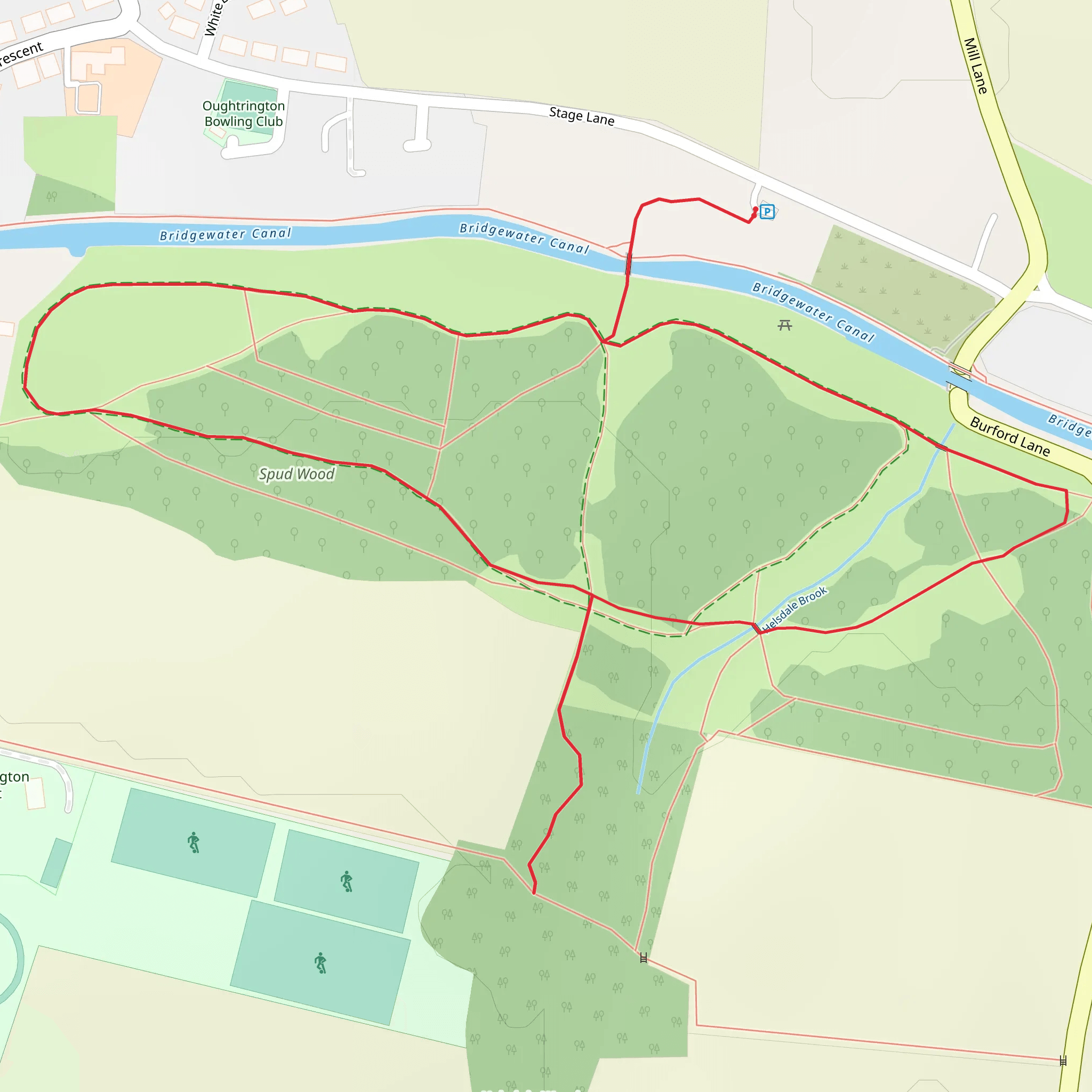 Spud Wood Loop mobile static map