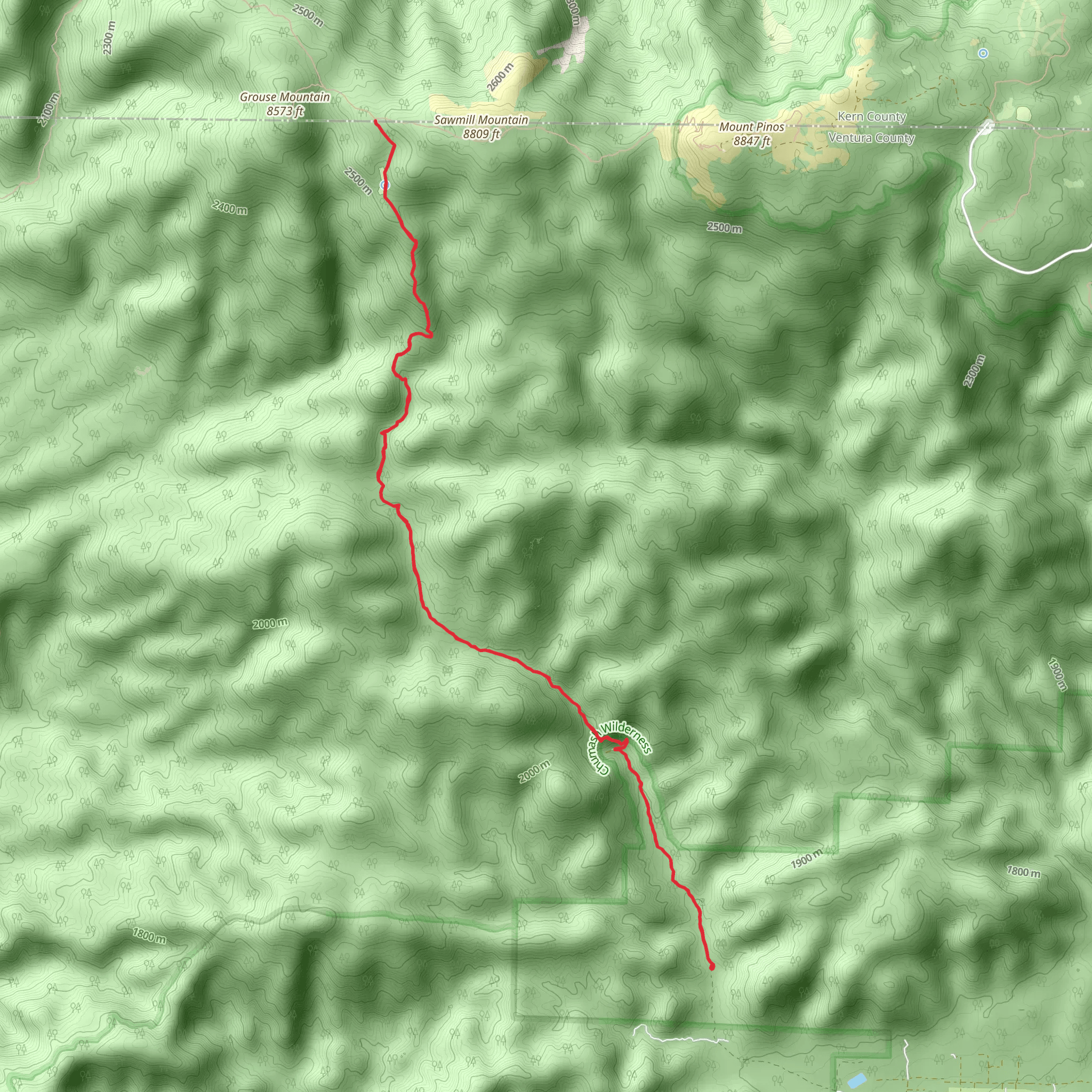 North Fork Lockwood Trail mobile static map