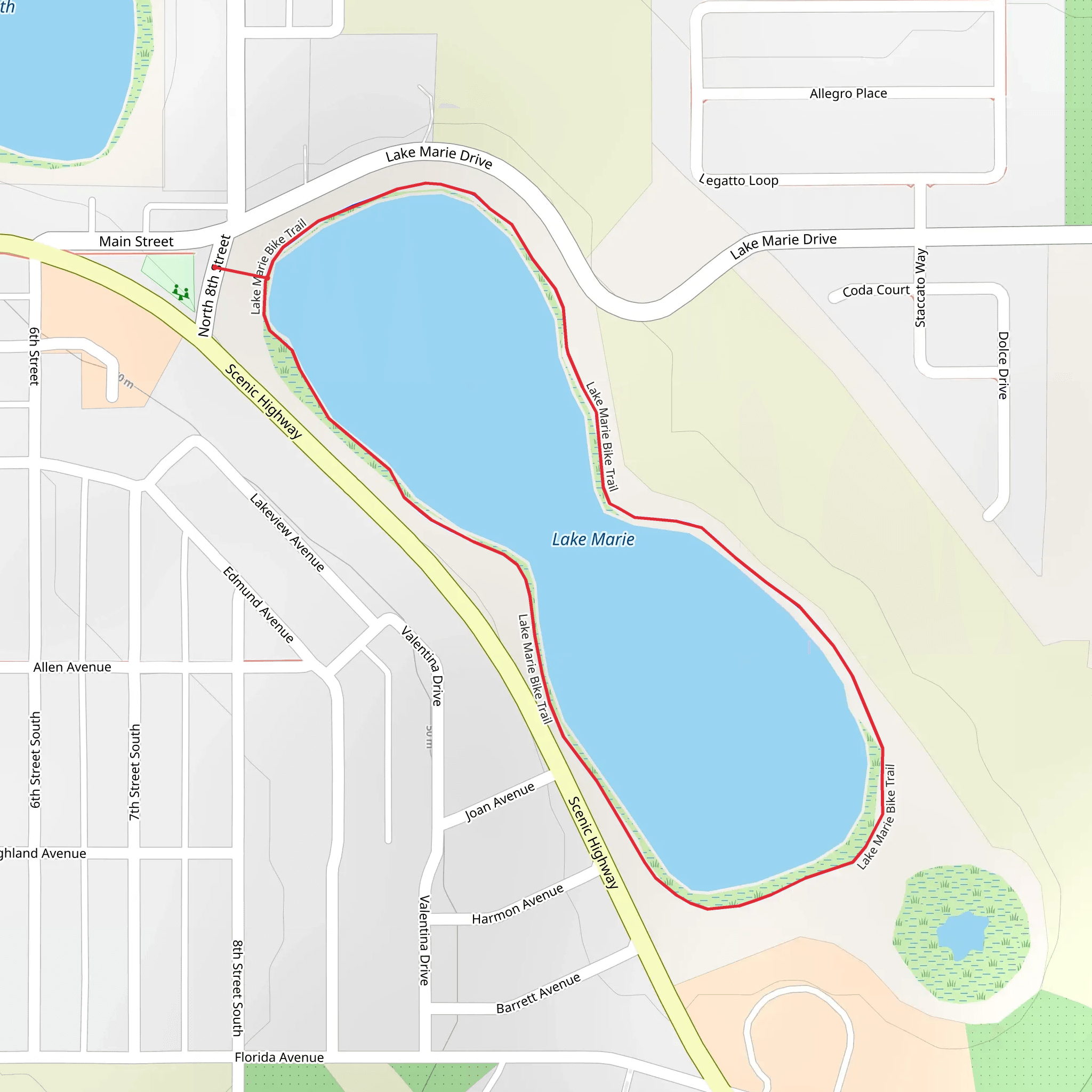 Lake Marie Loop mobile static map