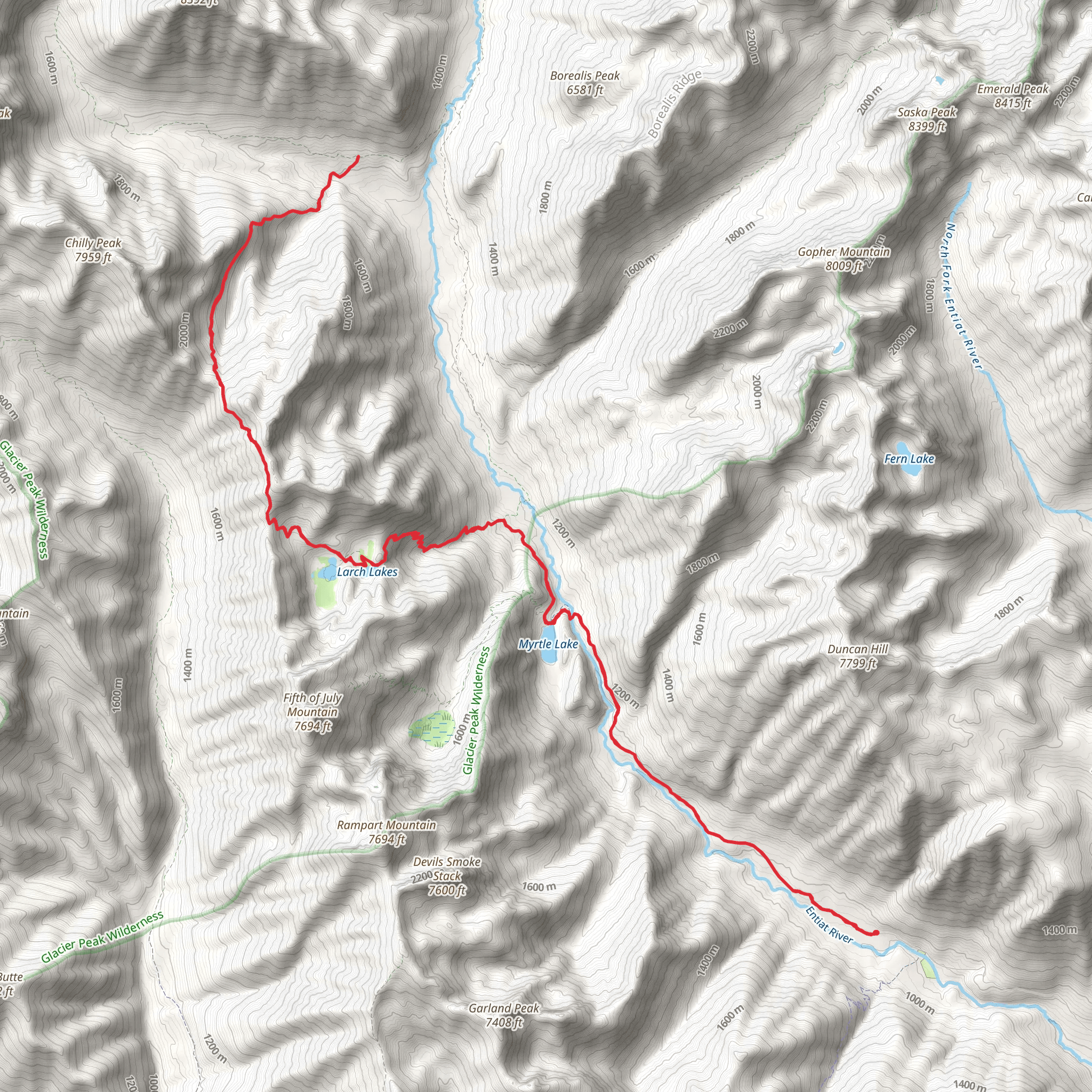 Pomas Creek Trail via Ice Creek Trail mobile static map