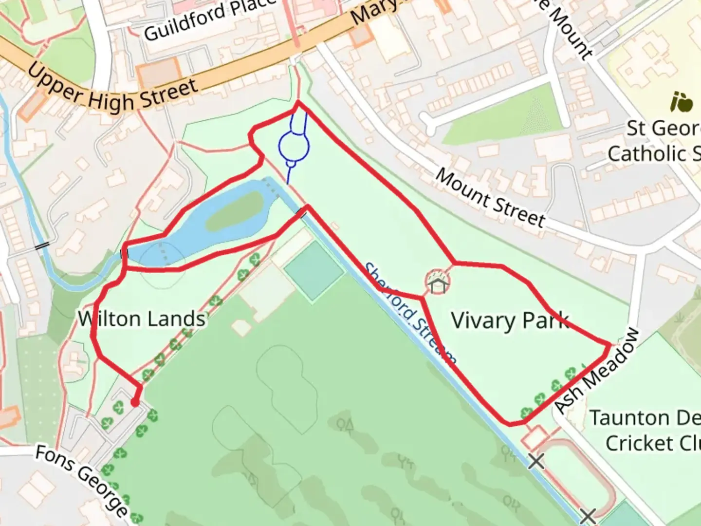 An image depicting the trail Vivary Park Loop and its surrounding area.