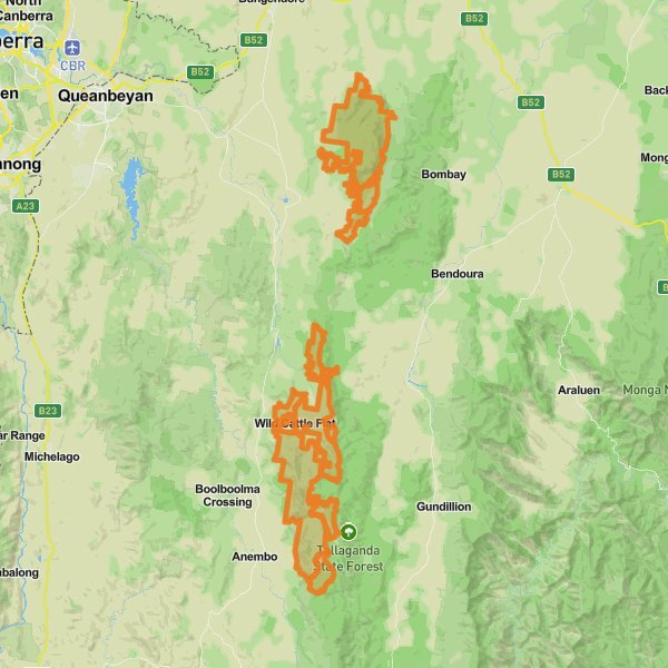 Tallaganda National Park mobile static map