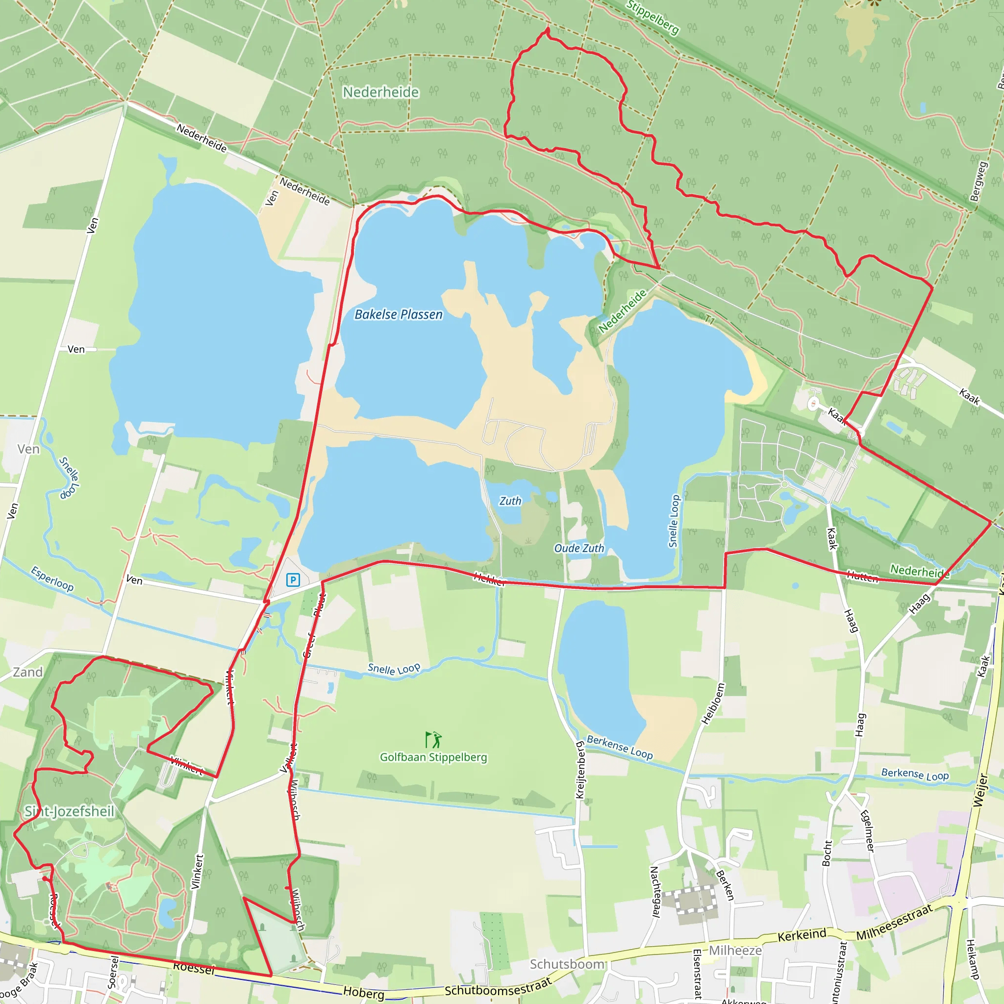 Bakelse Plassen and Snelle Loop mobile static map