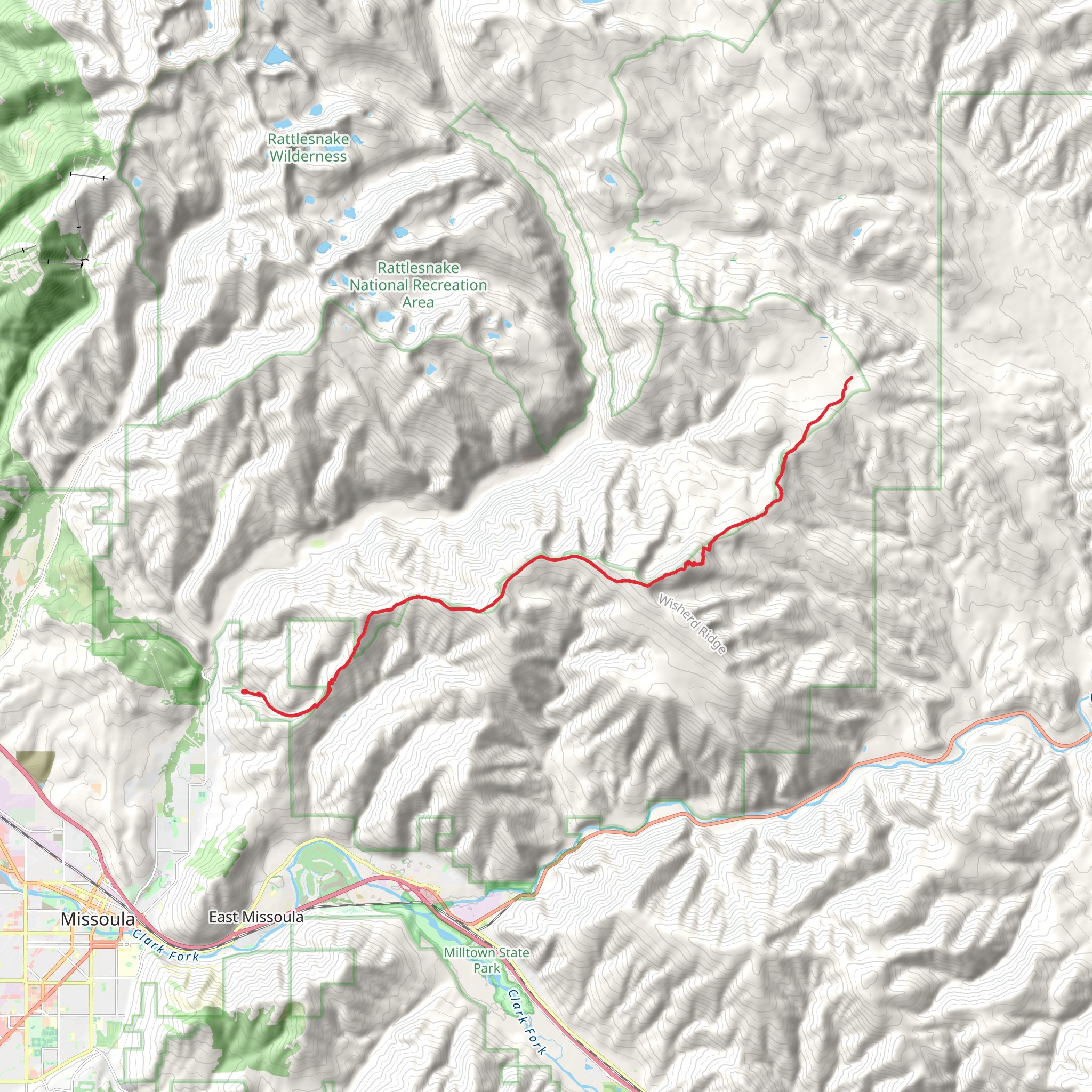 Sheep Mountain Trail mobile static map