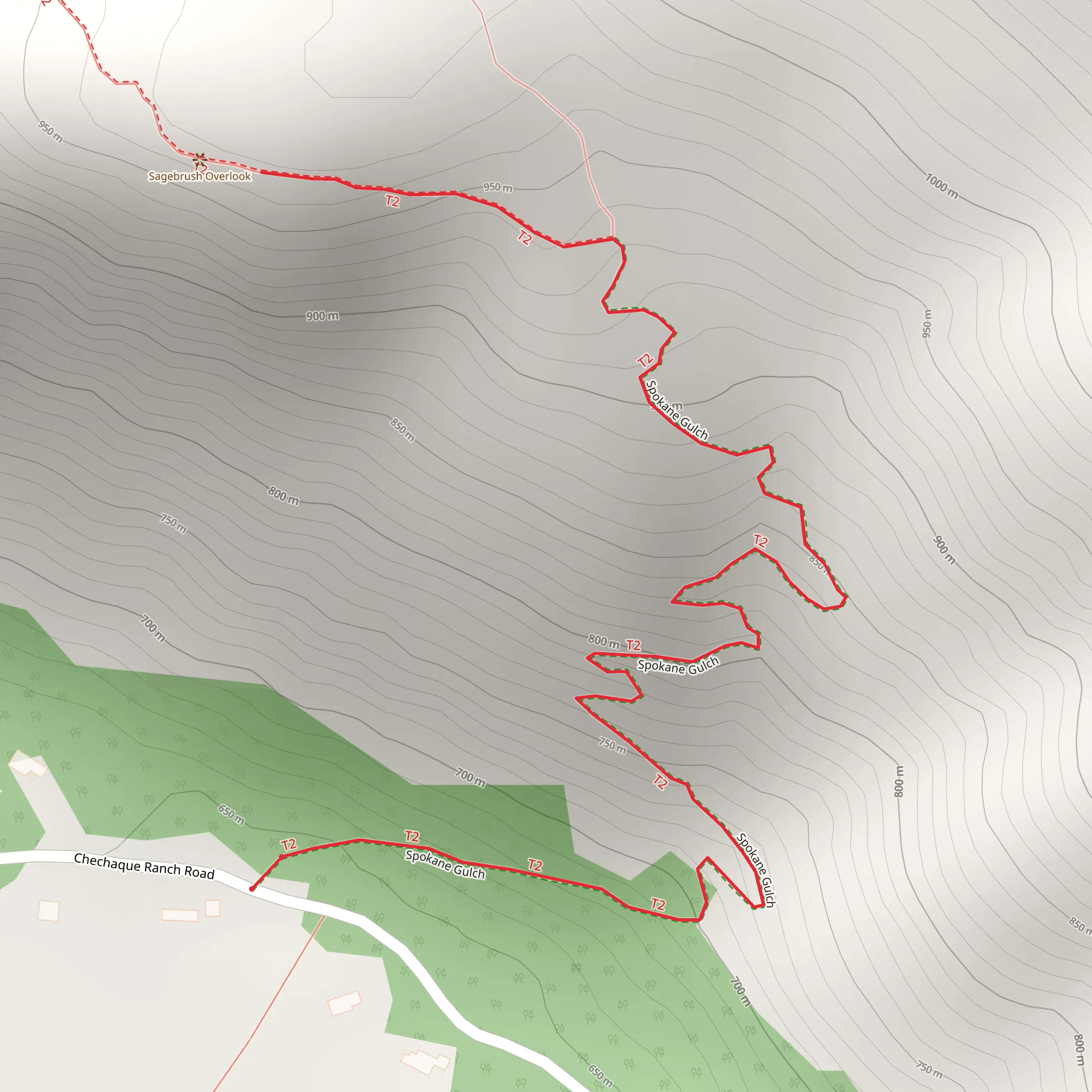 Spokane Gulch mobile static map