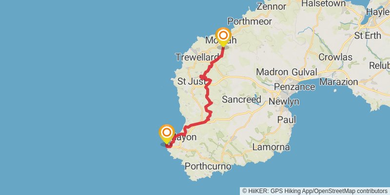 Land's End Trail stage 26 Map