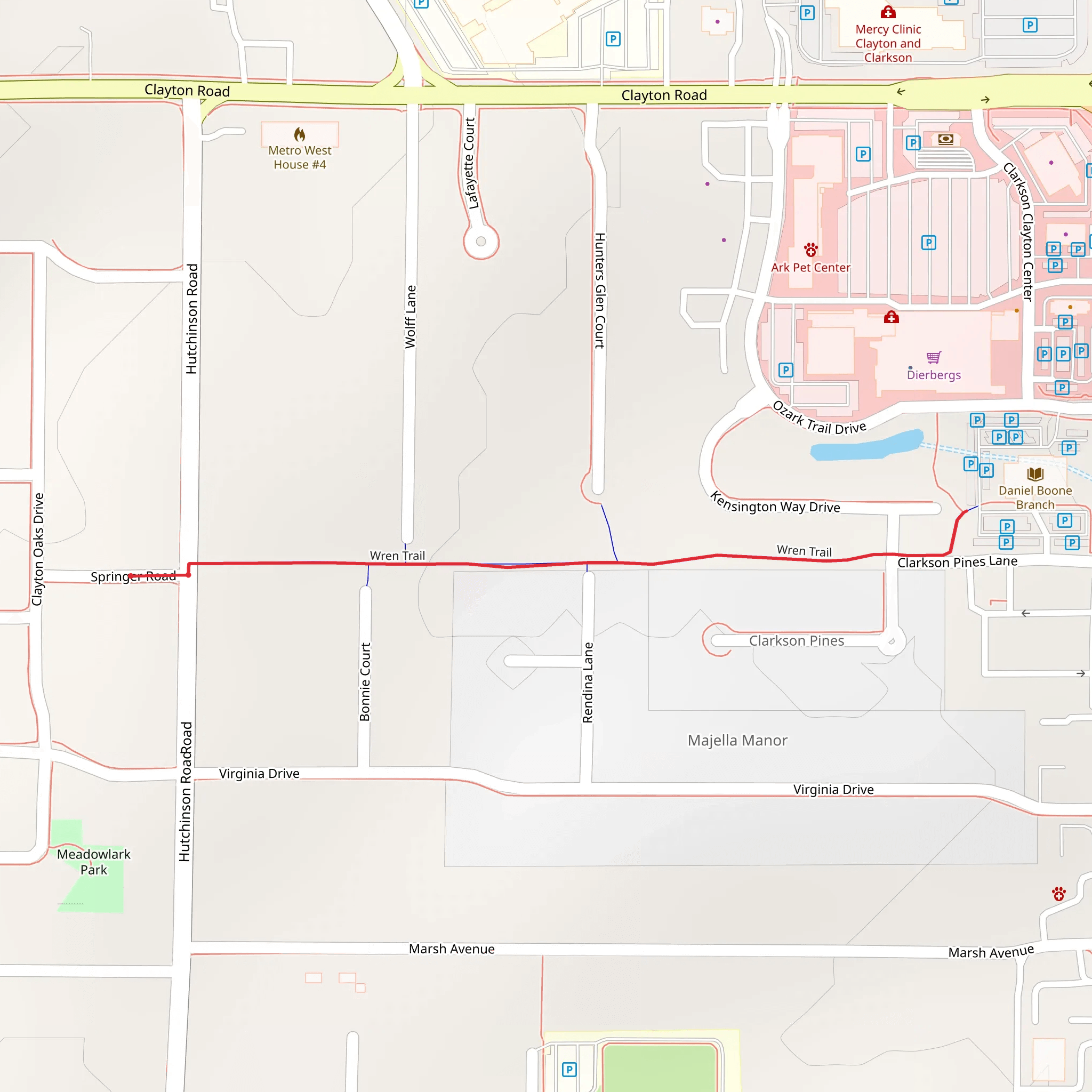 Wren Trail mobile static map