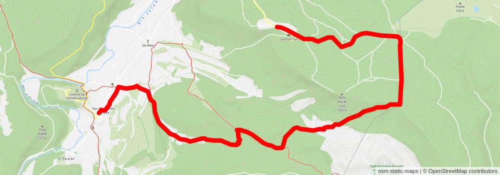 Losa Valley Trail PR BU 62 stage 2 Map