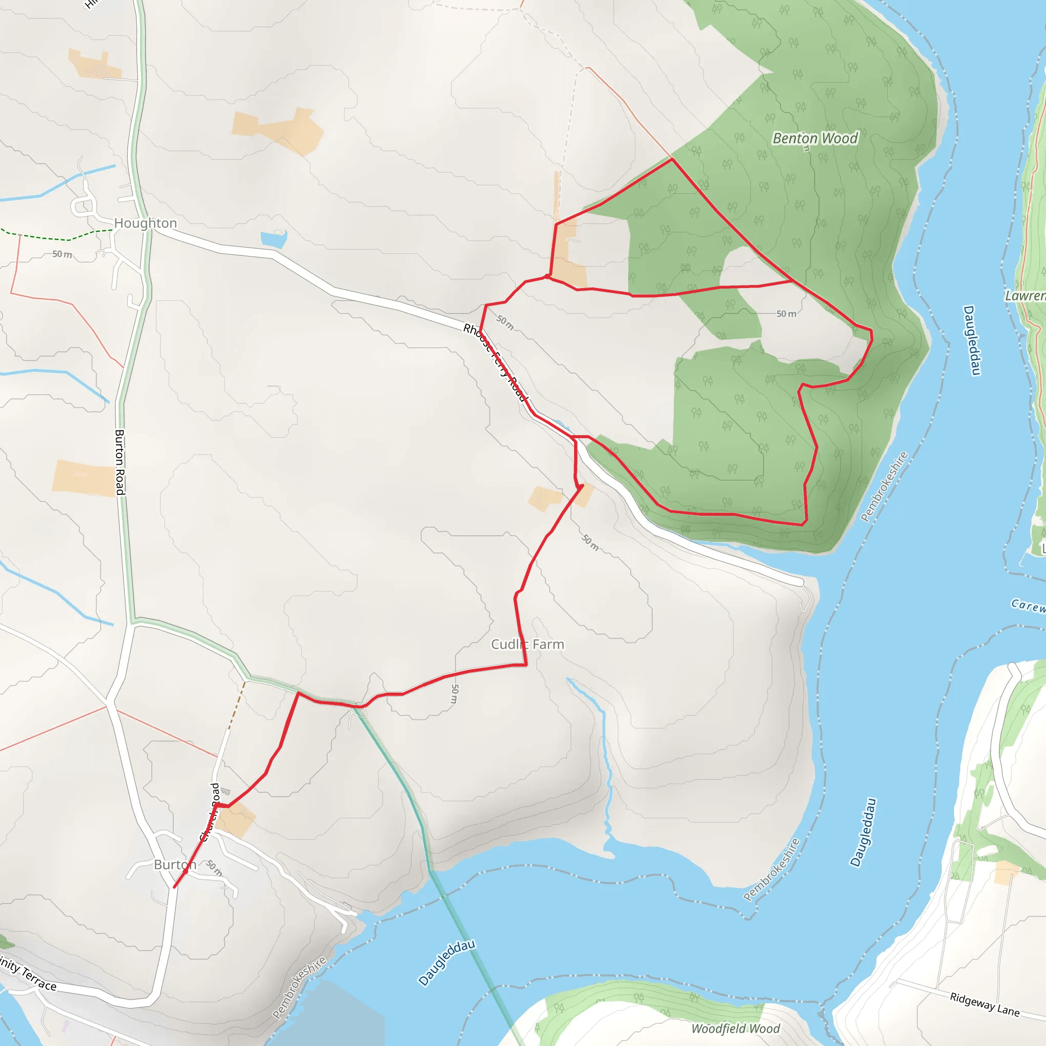 Benton Wood Trail mobile static map