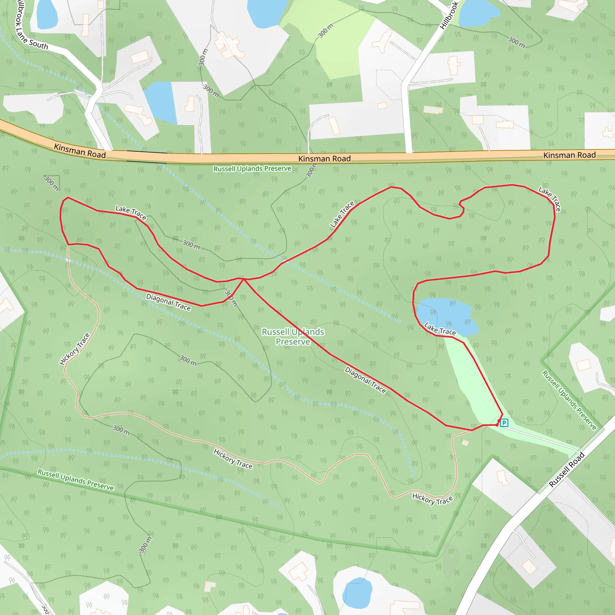 Lake Trace and Diagonal Trace Loop mobile static map