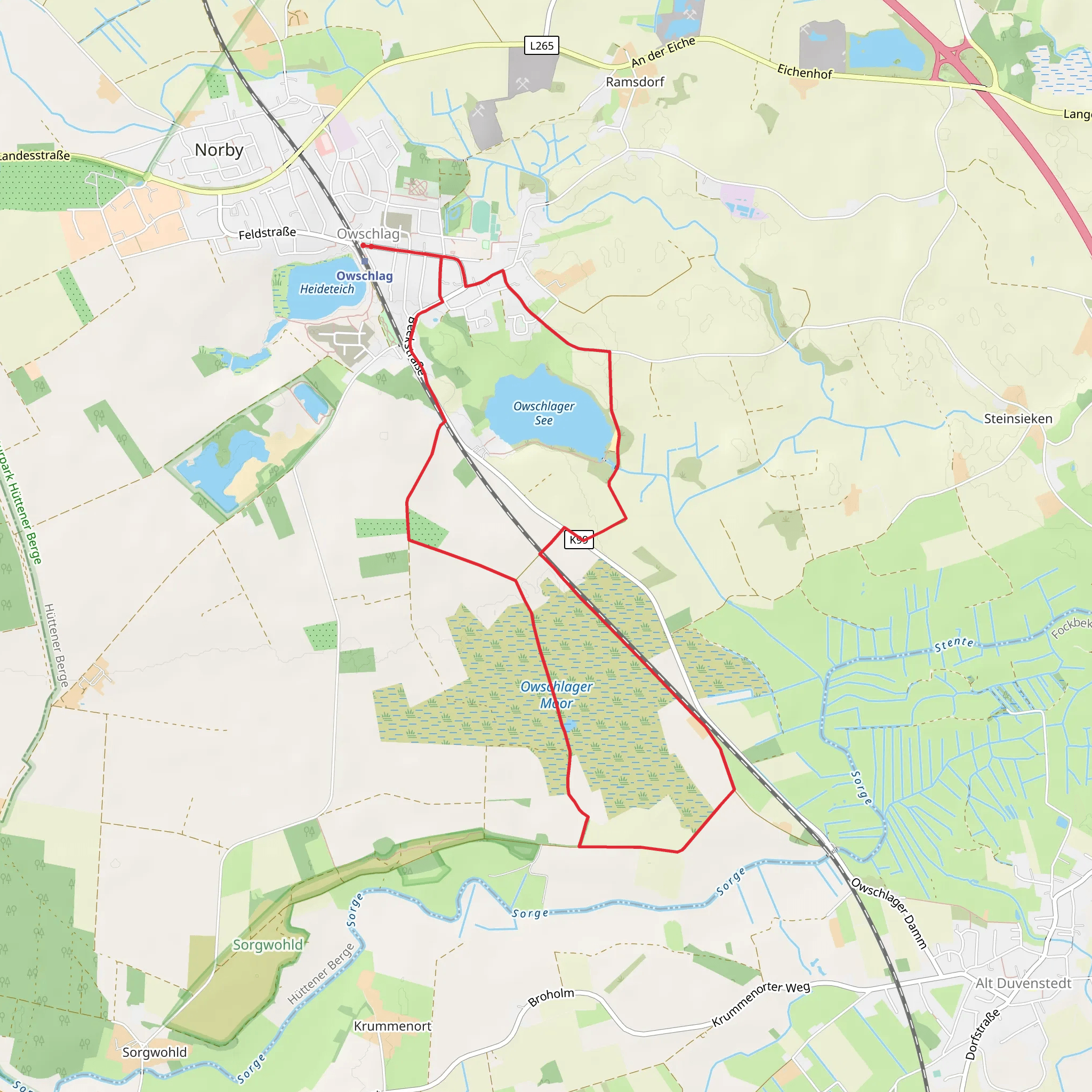 Owschlager See Loop mobile static map