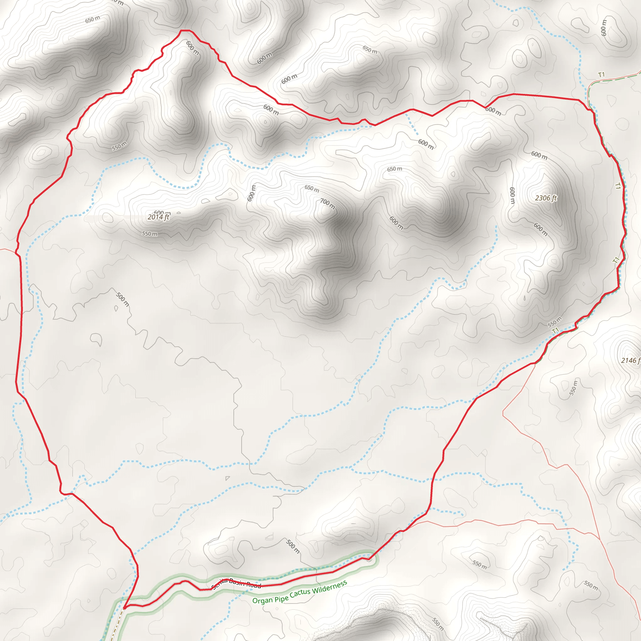 Baker Milton Loop Trail mobile static map