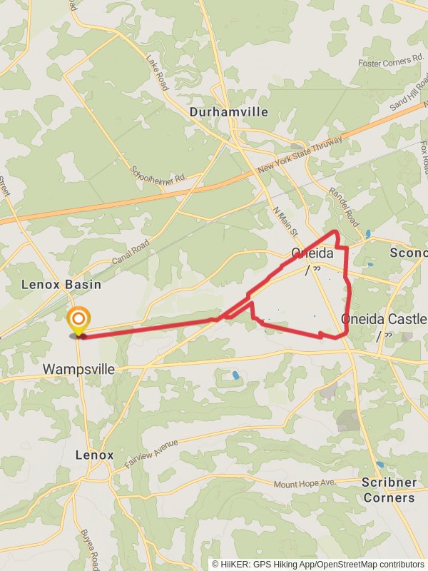 Lincoln Park Loop - Oneida Rail Trail mobile static map