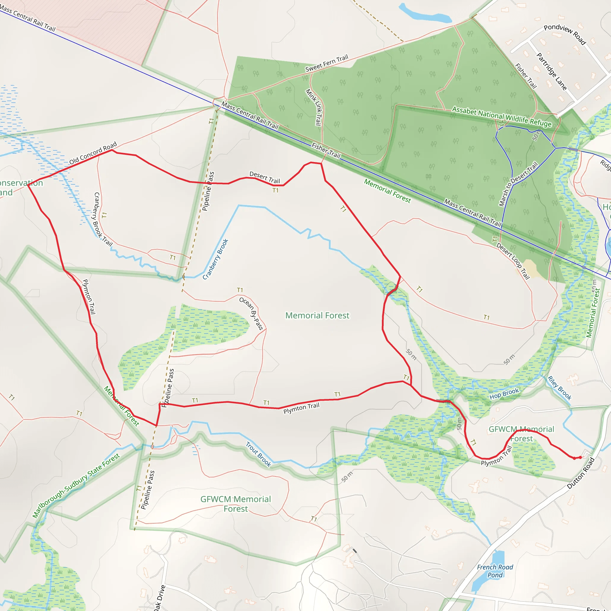 Plymton Trail and Desert Trail Loop mobile static map