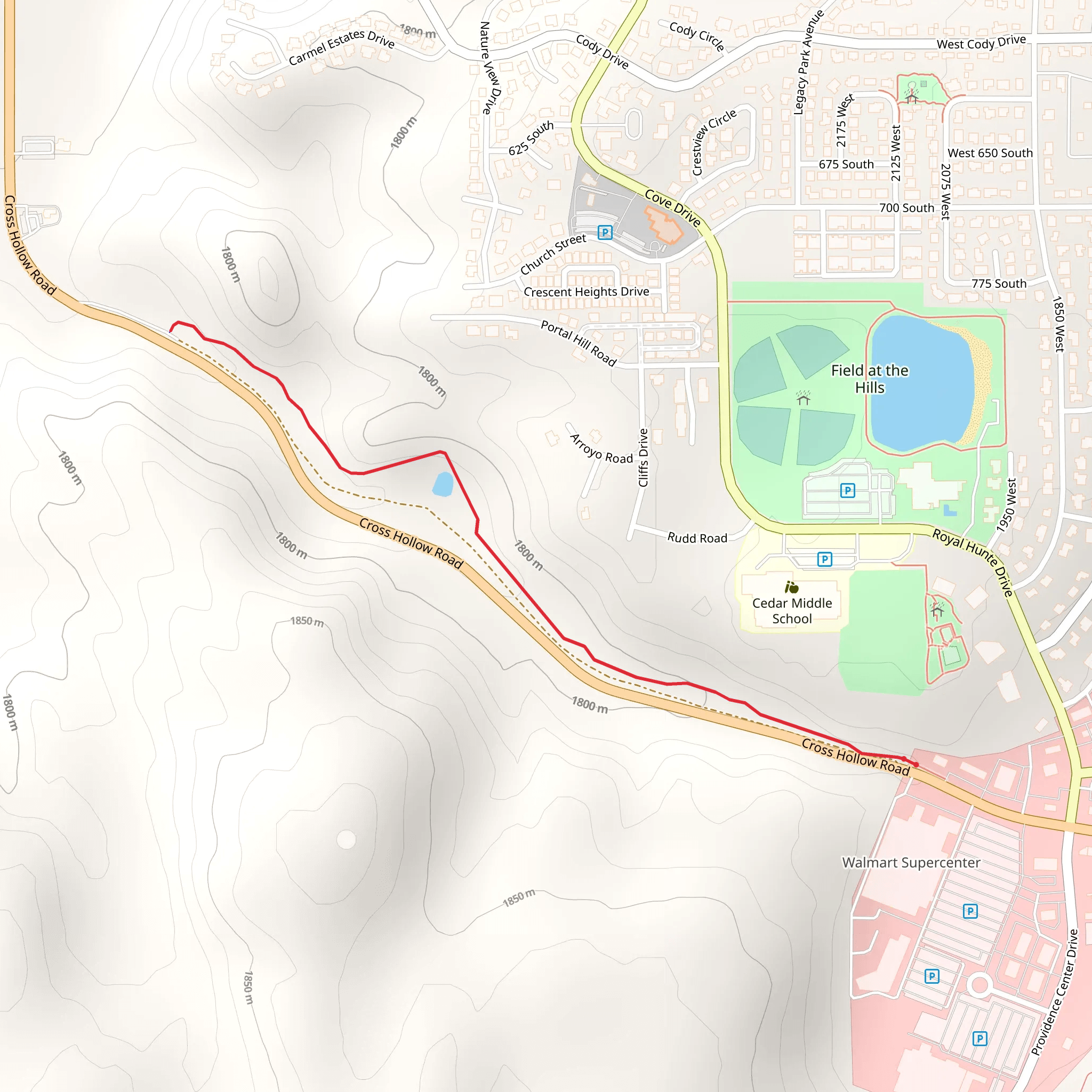 Cross Hollow Road Walk mobile static map