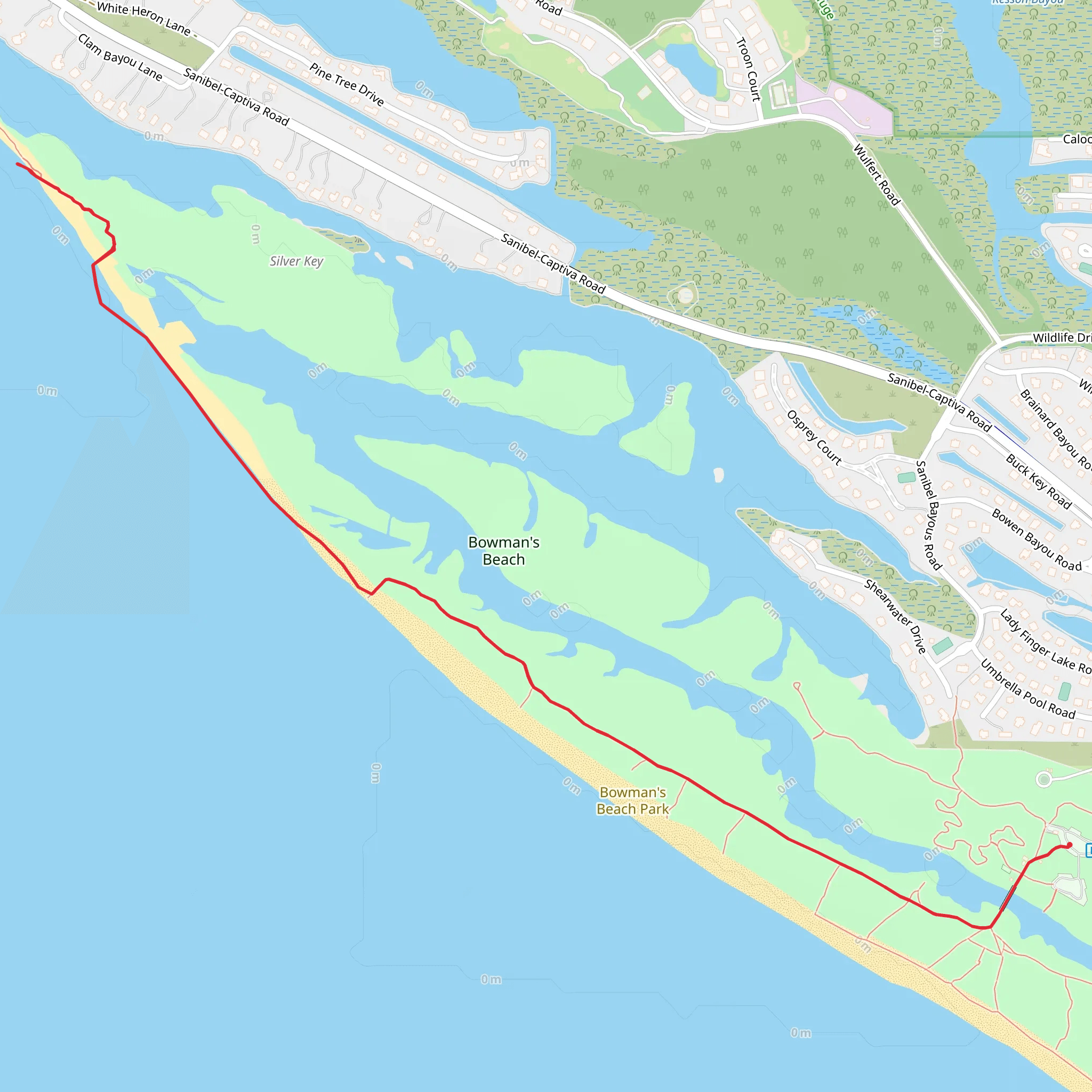 Bowmans Beach mobile static map