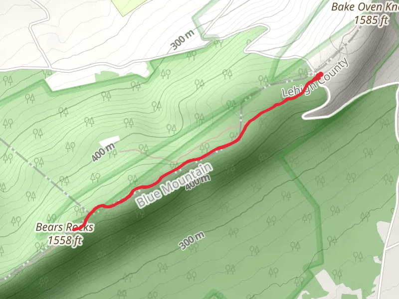 Bears Rocks from Bake Oven Road mobile static map