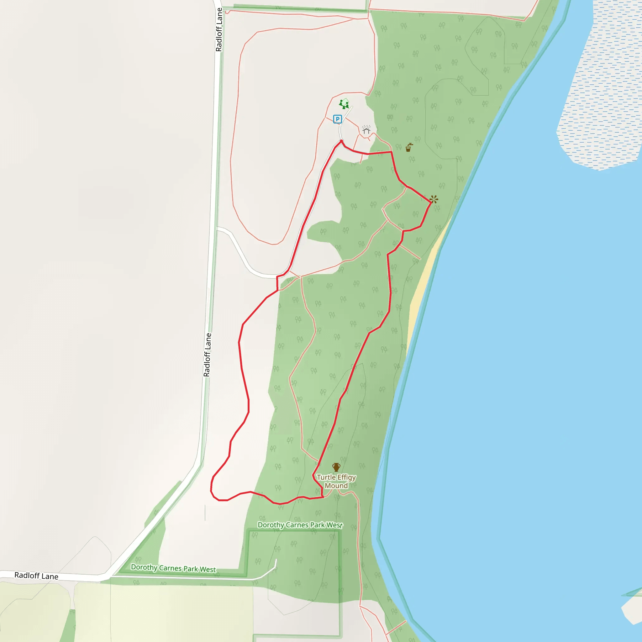 Radloff Lane Loop mobile static map