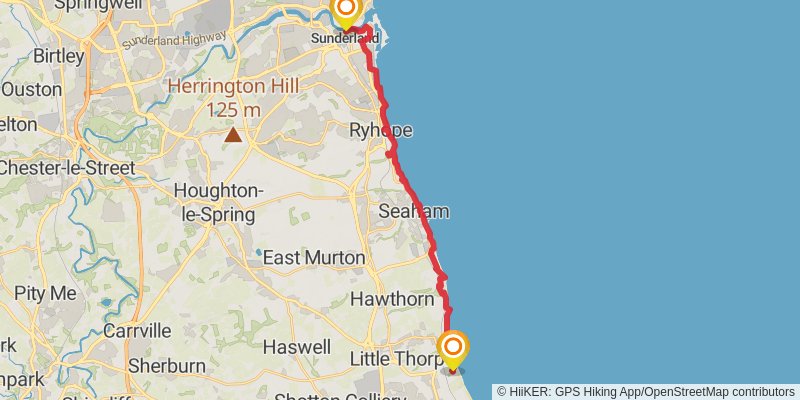 England Coast Paths - Northeast stage 9 Map