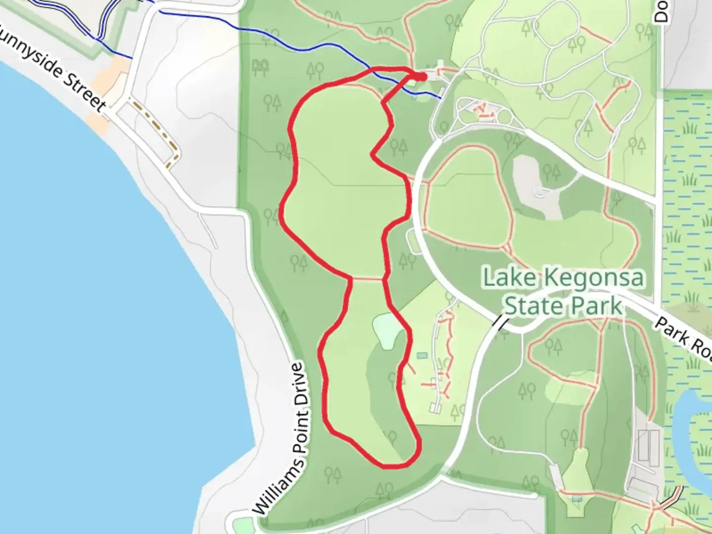 An image depicting the trail Prairie Short Loop and its surrounding area.