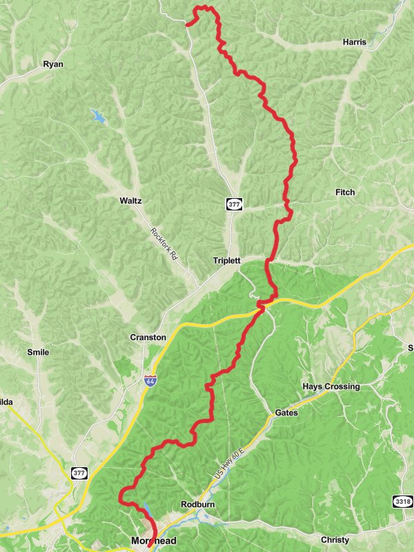 Sheltowee Trace Trail to Morehead