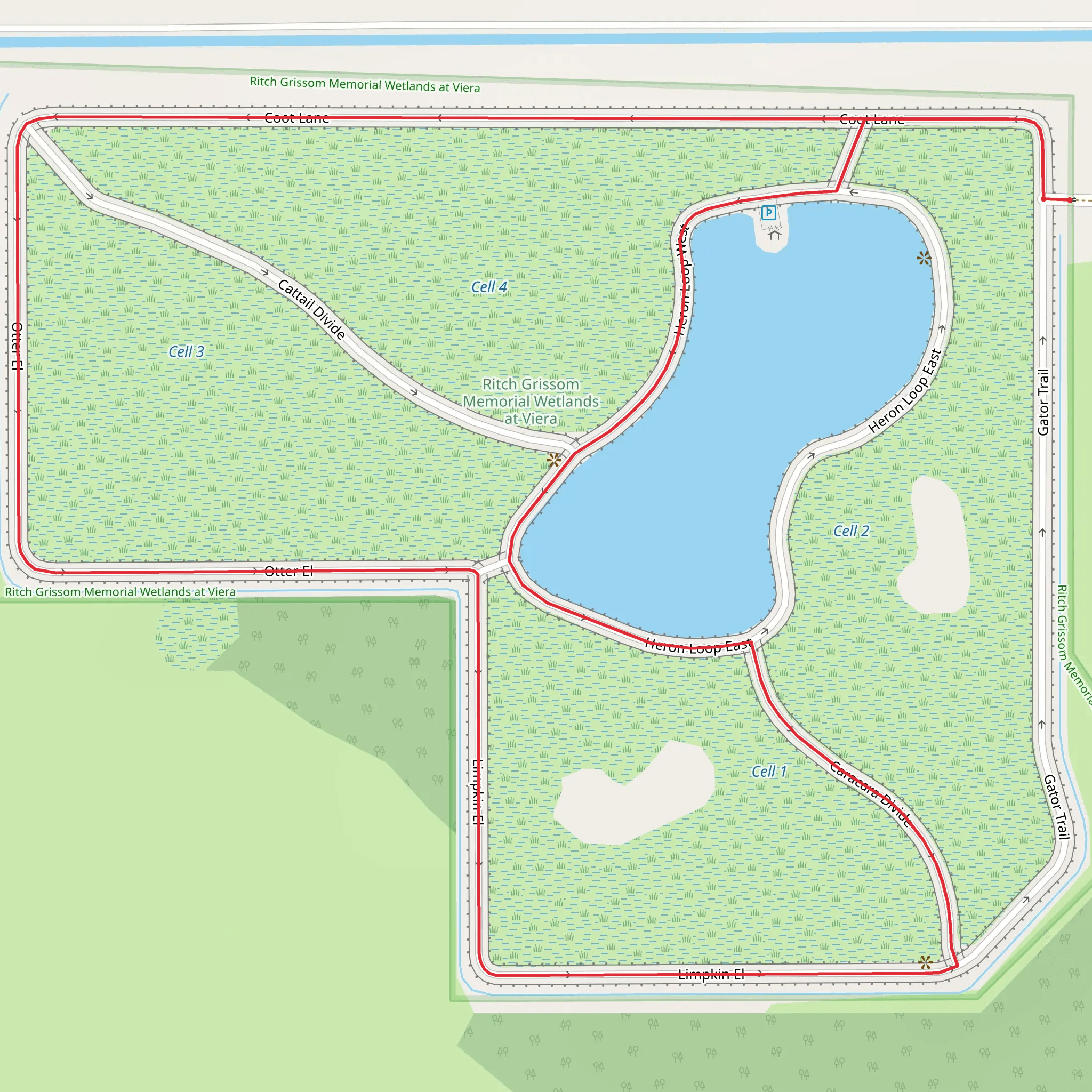 Coot Lane and Heron Loop West mobile static map