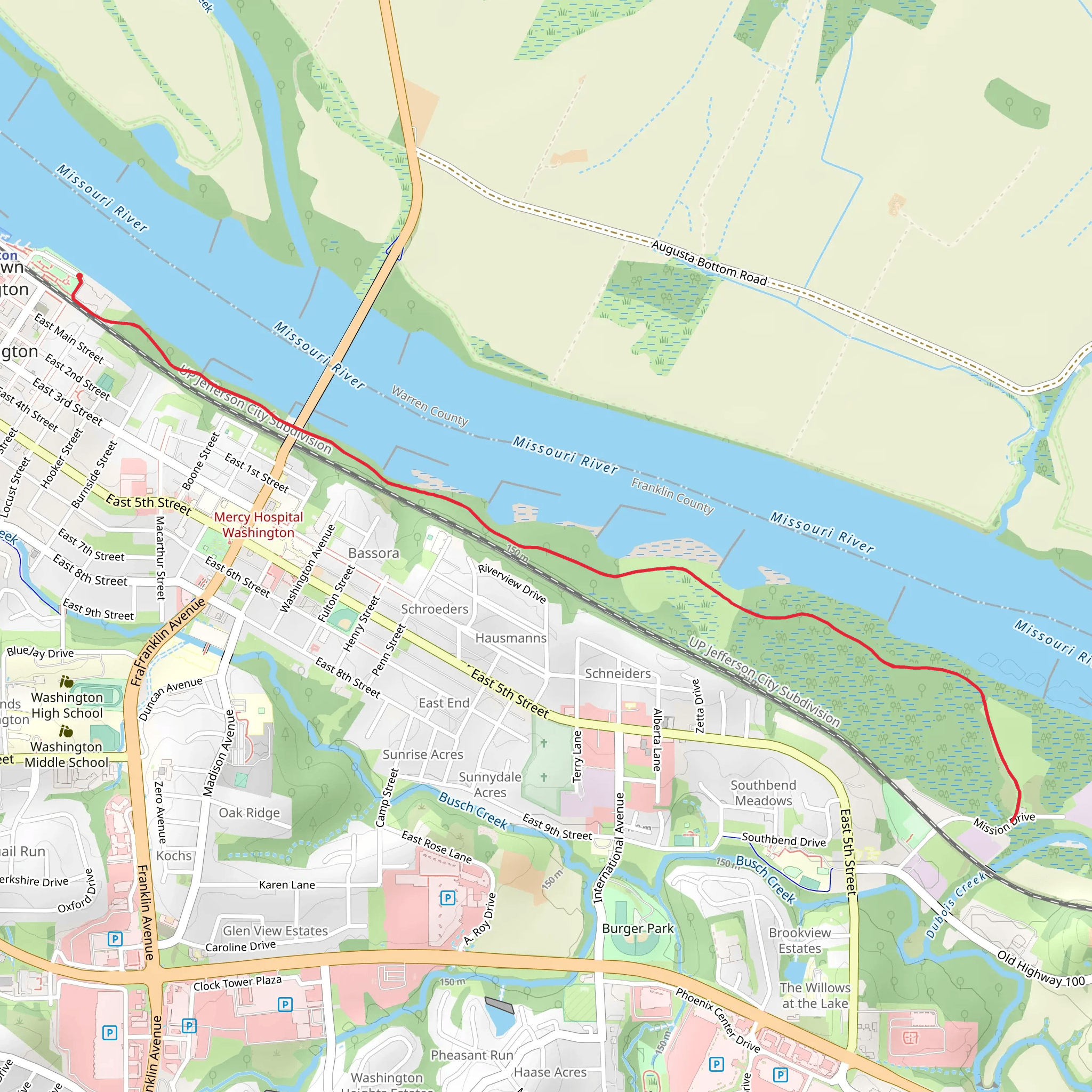 Rotary Riverfront Trail mobile static map