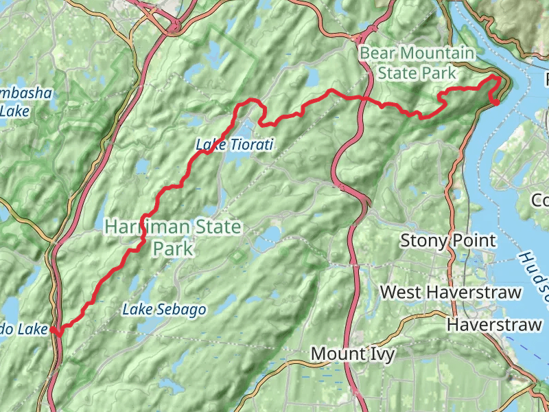 James Point to Tuxedo via Ramapo-Dunderberg Trail