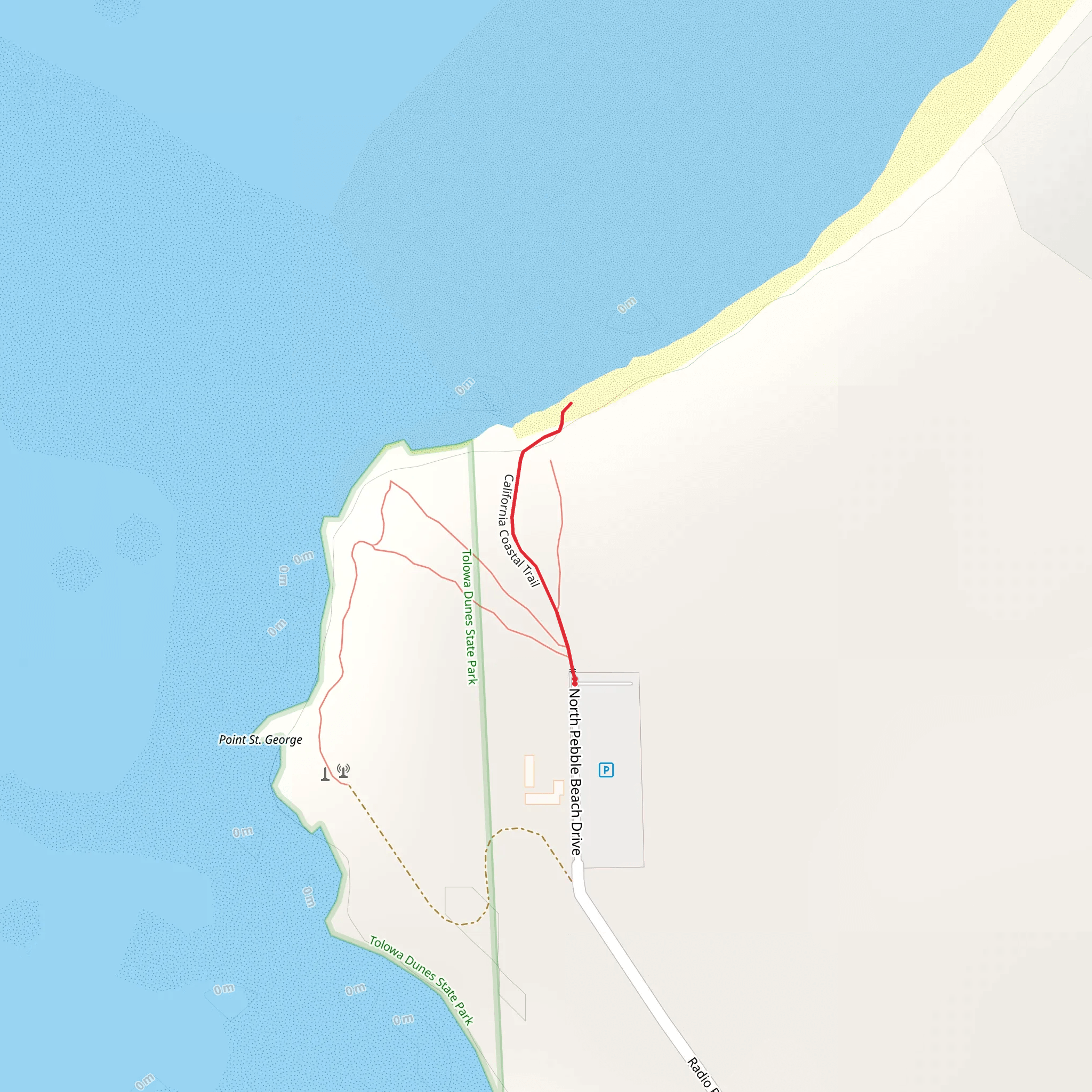 California Coastal Trail mobile static map
