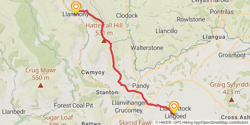 Holyhead to Chepstow Walk stage 29 Map