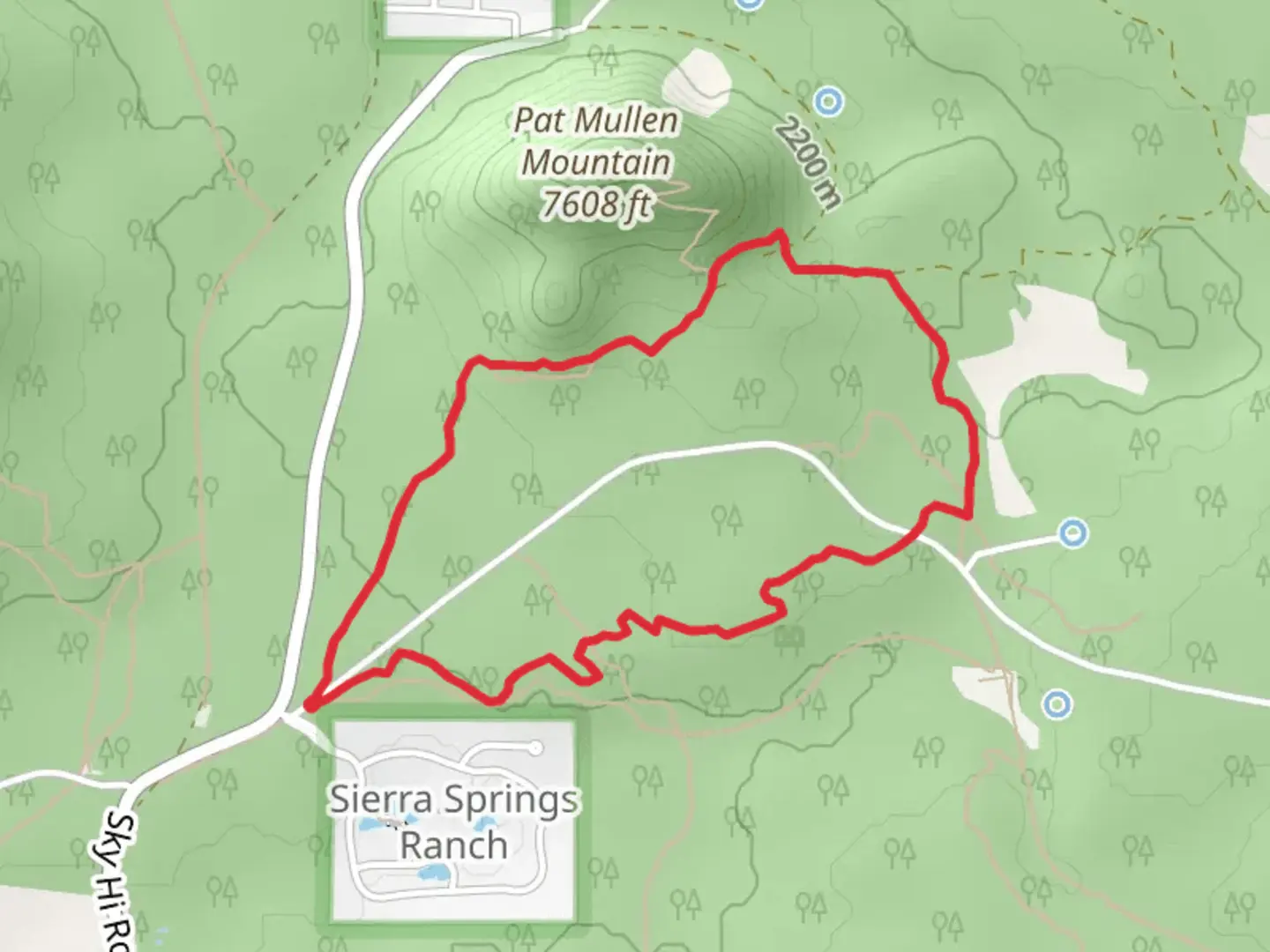 An image depicting the trail Country Club Trail and its surrounding area.