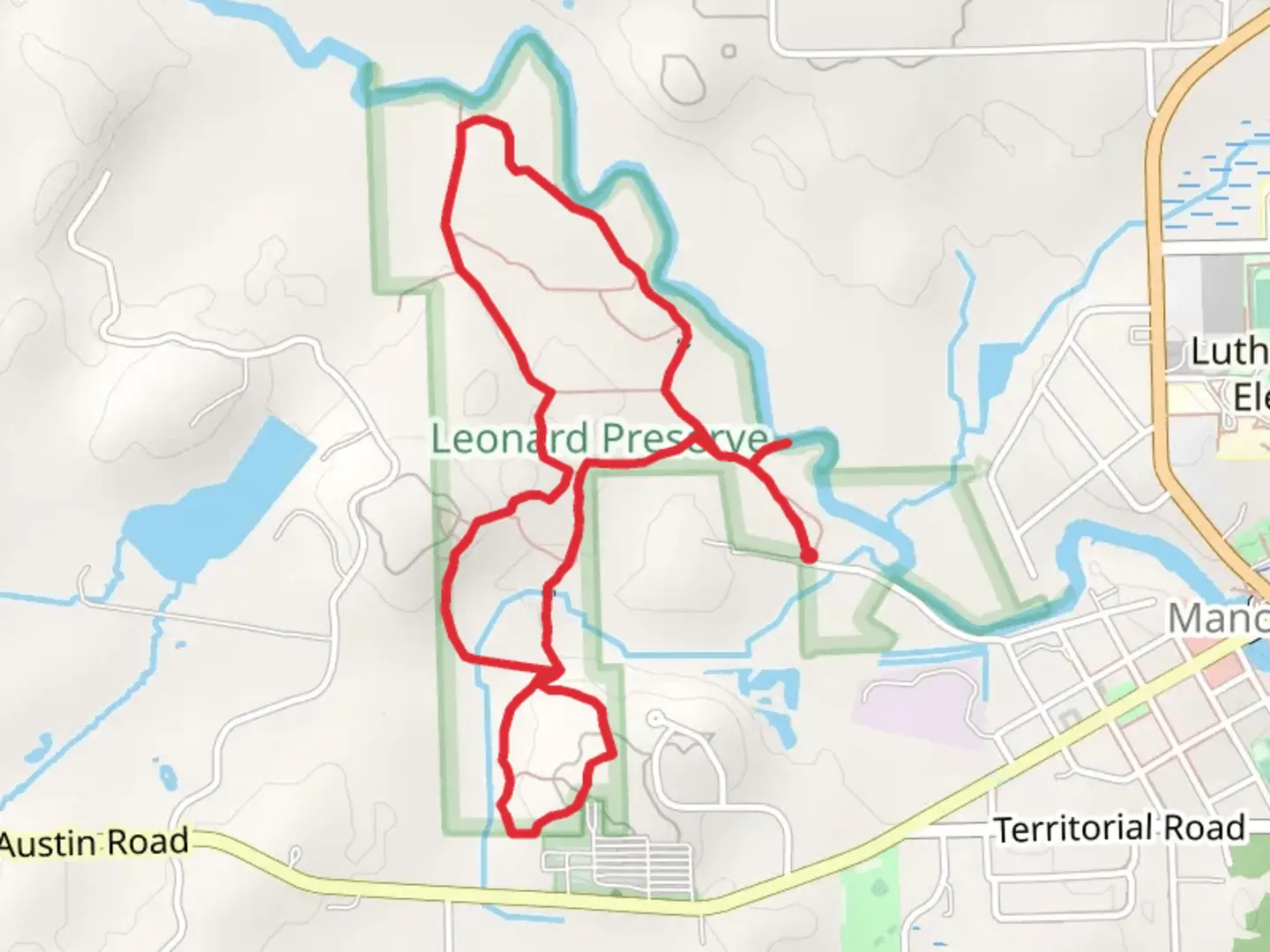 An image depicting the trail River Raisin - Hillside - Prairie Loop Trail and its surrounding area.