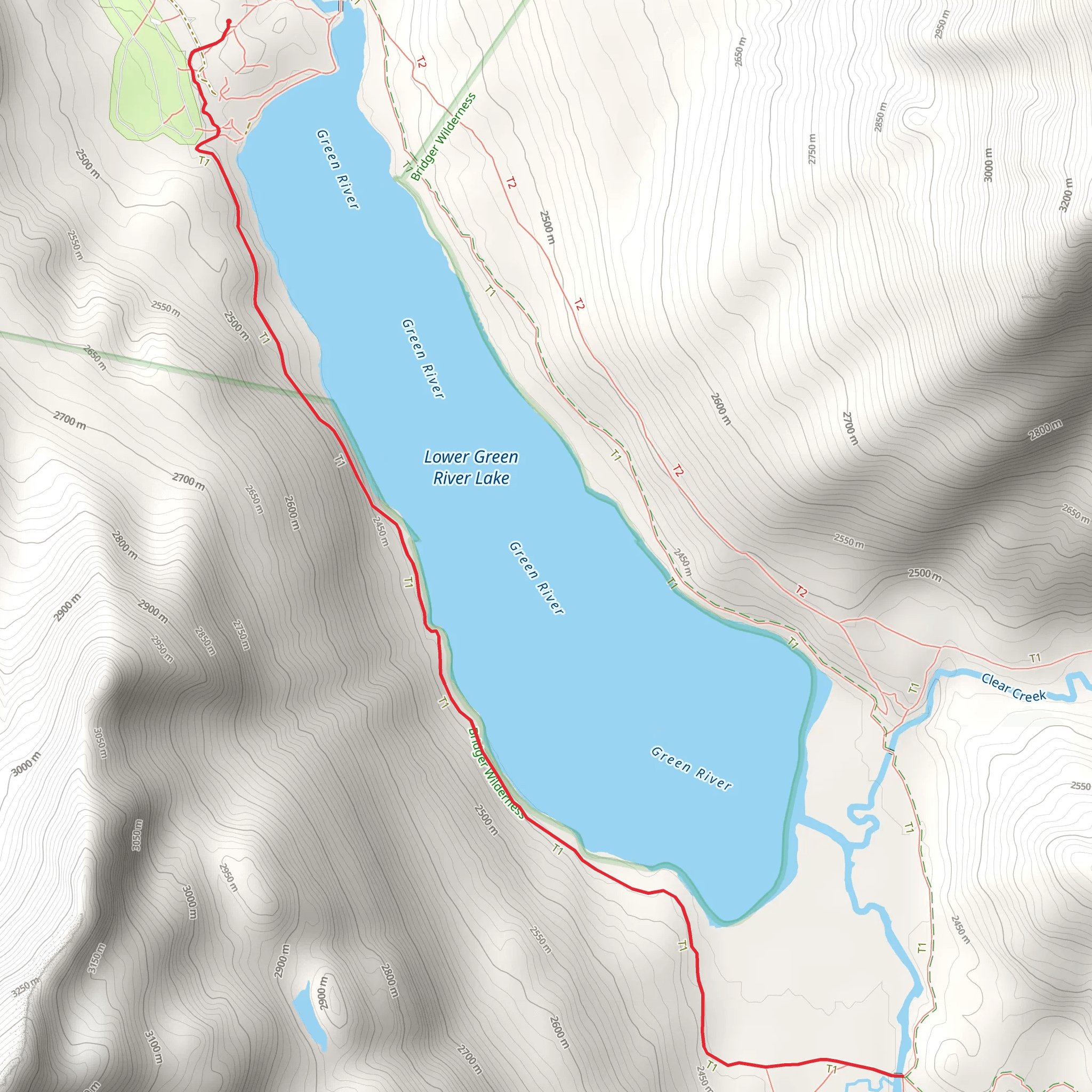 Lower Green River Lakeside Trail mobile static map