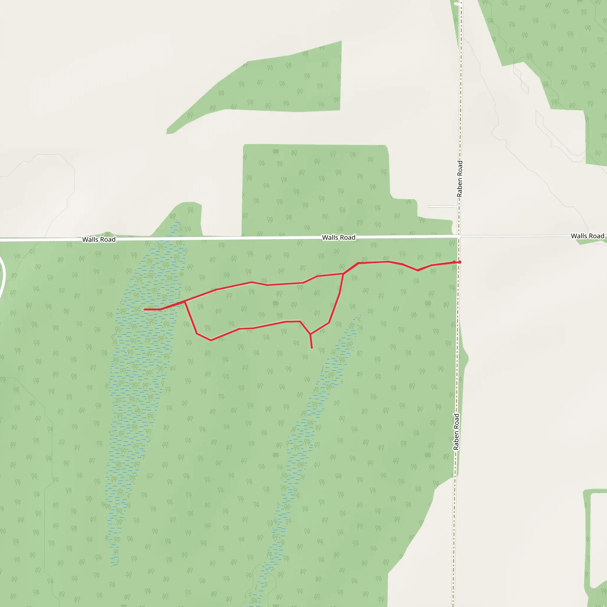 Raben Road Loop mobile static map