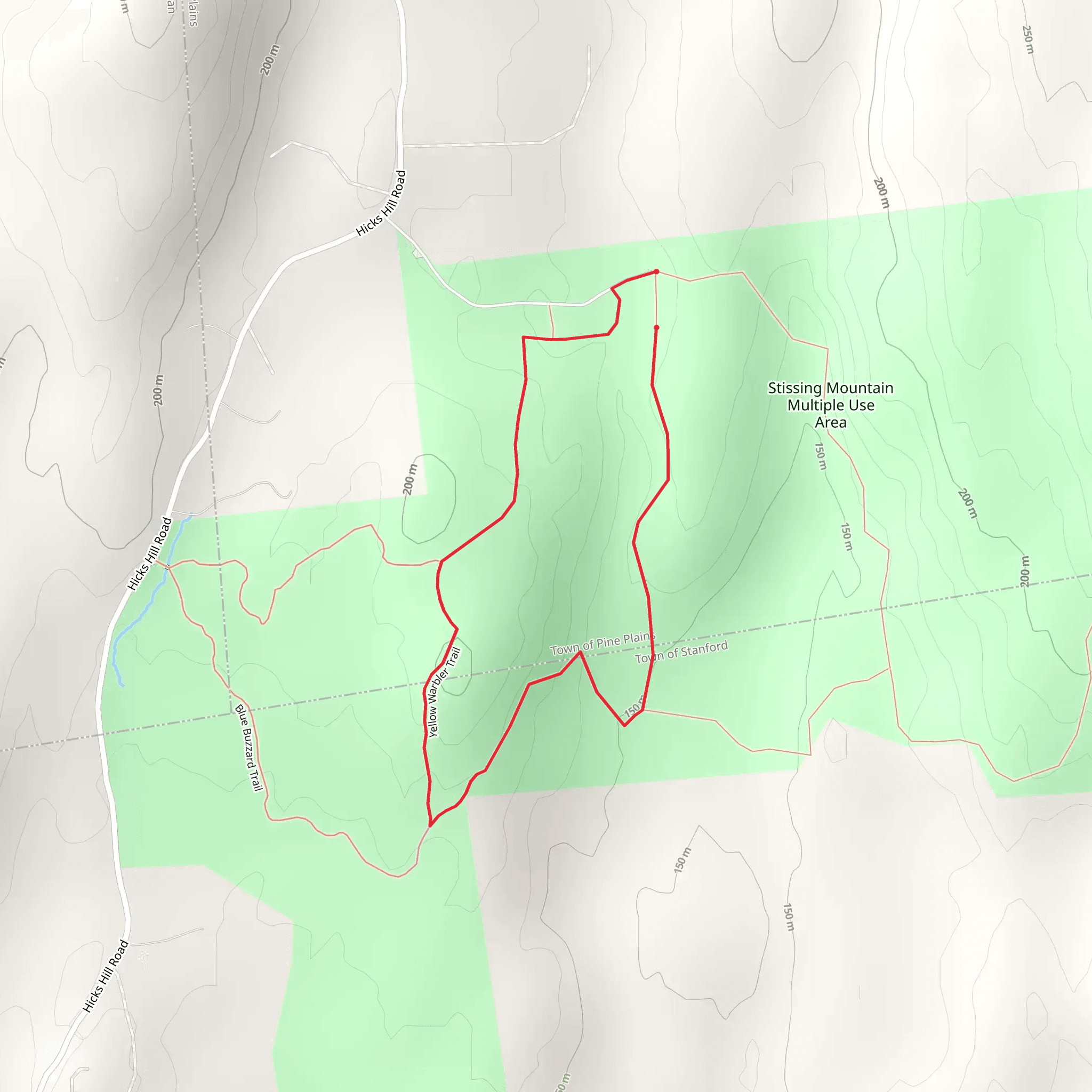 Stissing Mountain Loop Trail mobile static map