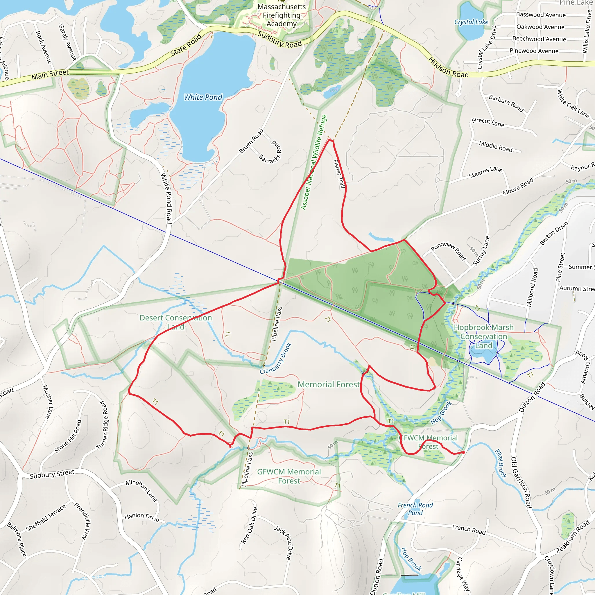 Plymton Loop Trail mobile static map