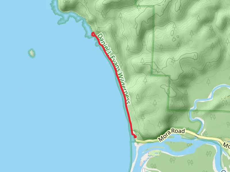 Hole-in-the-wall Primitive Trail and North Coast Beach Travelway