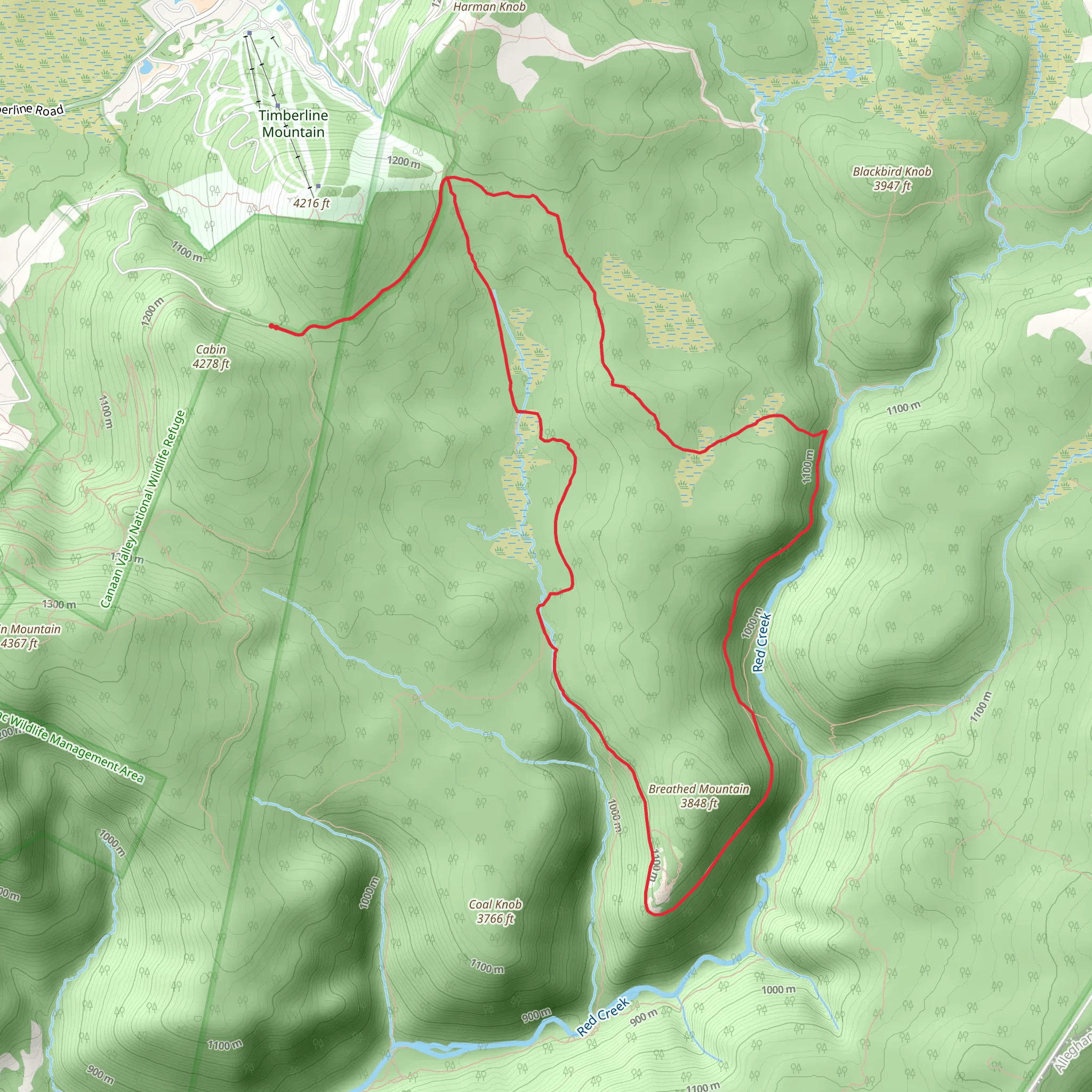 Breathed Mountain Loop mobile static map