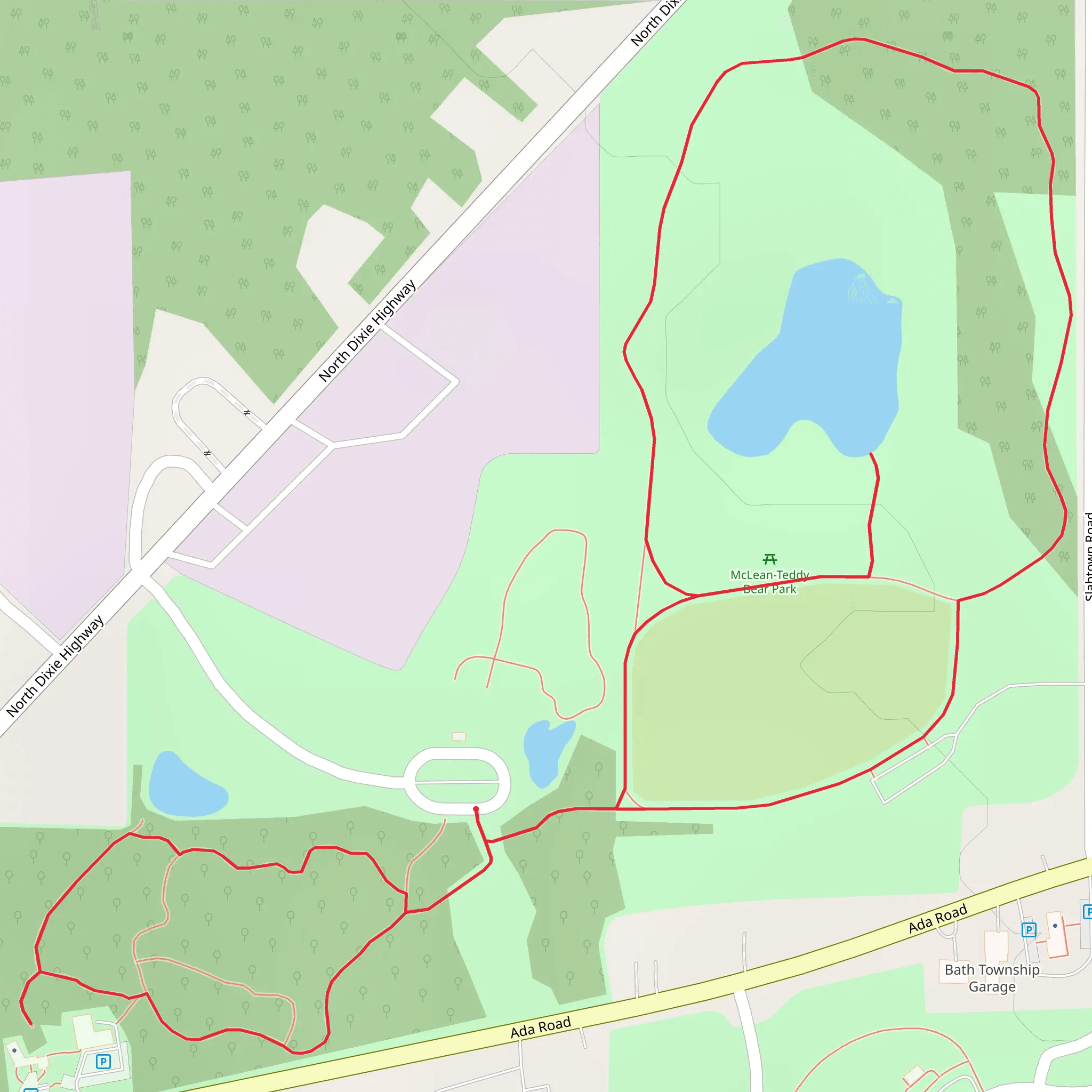 McLean-Teddy Bear Park Loop mobile static map