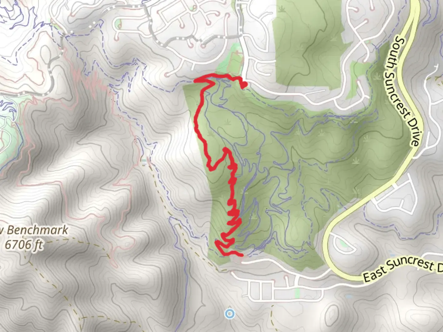 An image depicting the trail Eagle Crest and Zooropa Trail DH and its surrounding area.
