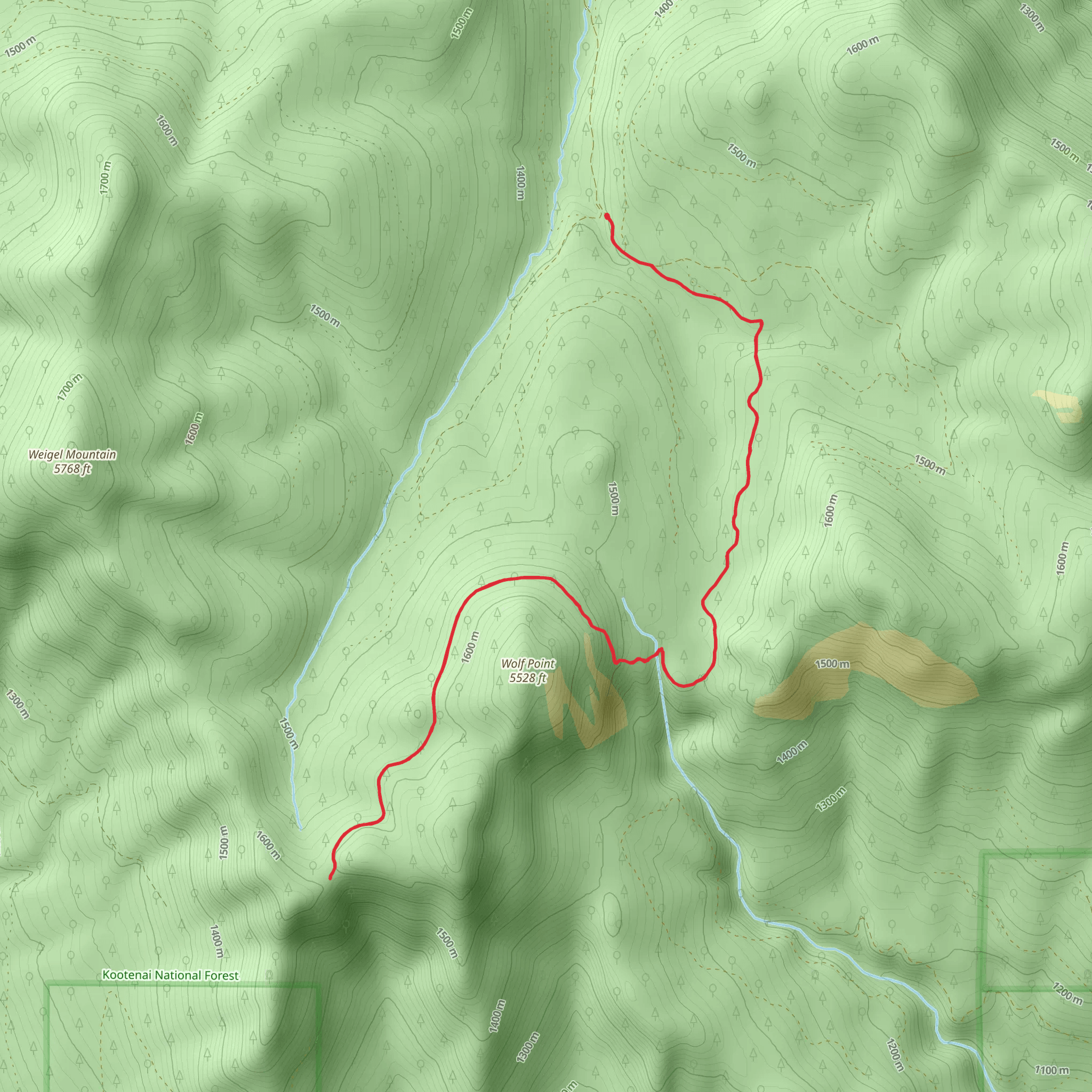 Weigel Creek Trail mobile static map
