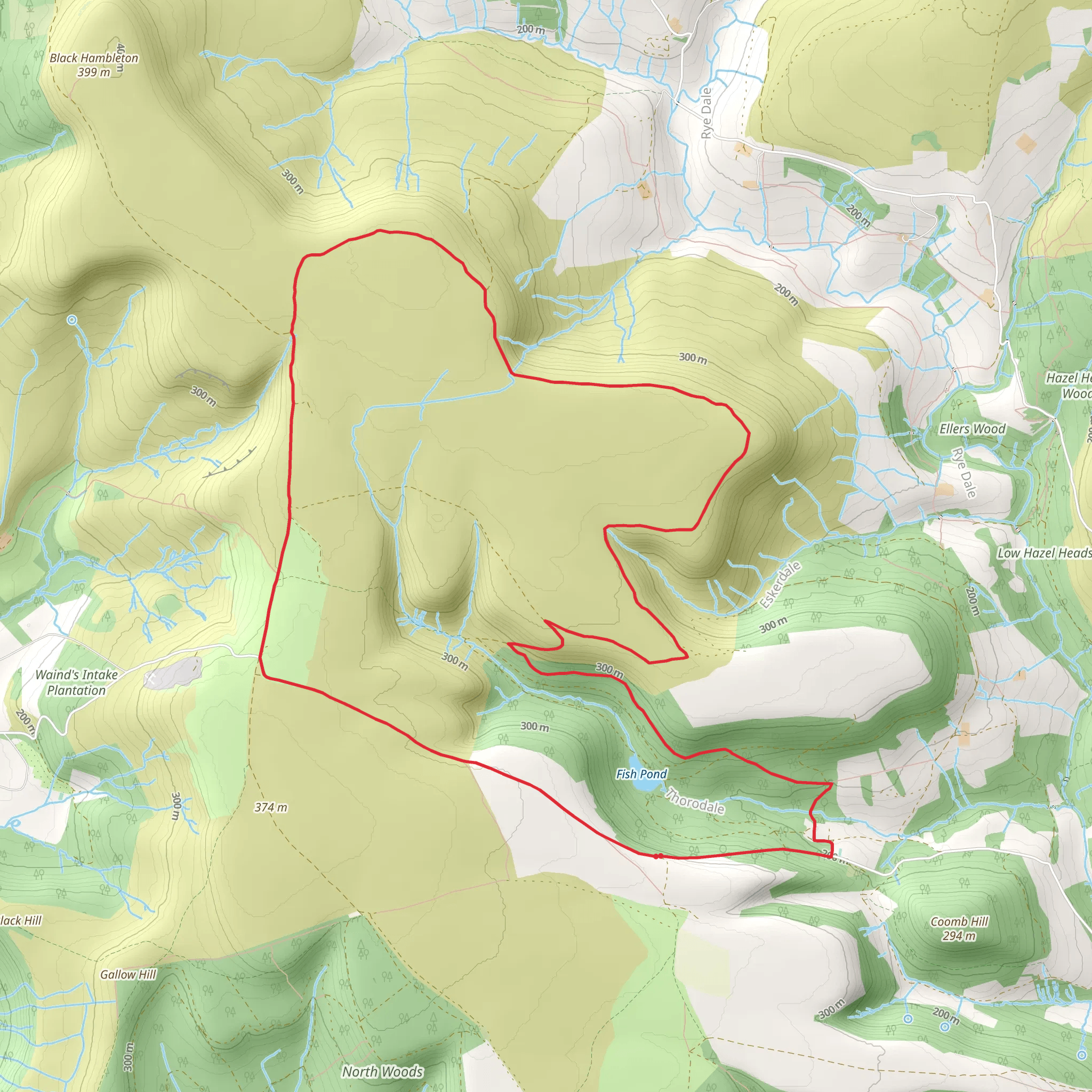Arden Great Moor - White Stones and Thorodale mobile static map