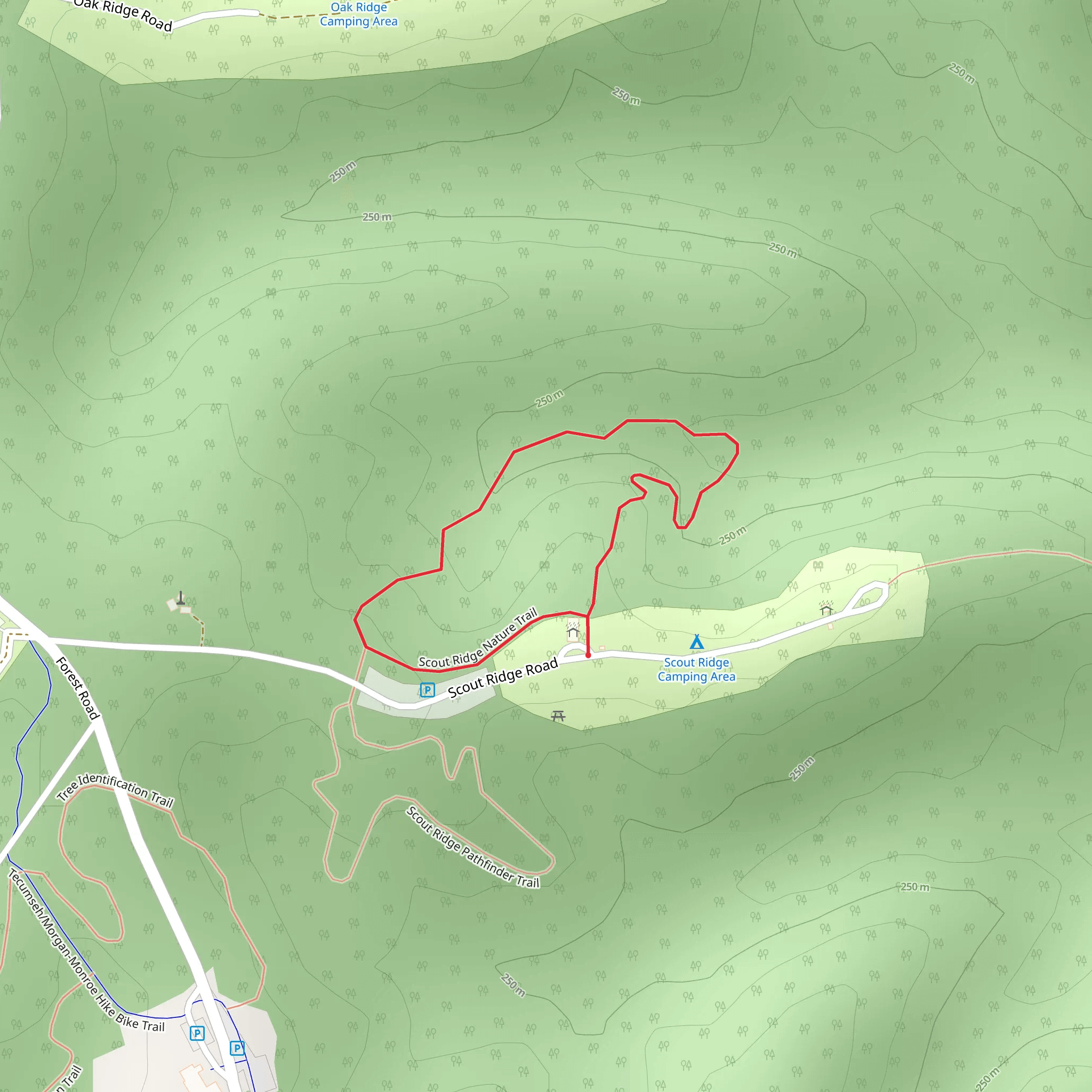 Scout Ridge Nature Loop Trail mobile static map