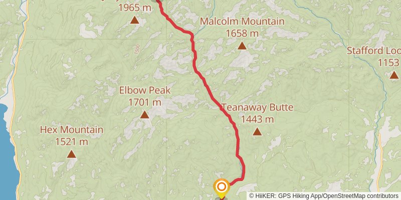 Jolly Creek Trail via Middle Fork Teanaway Trail stage 2 Map