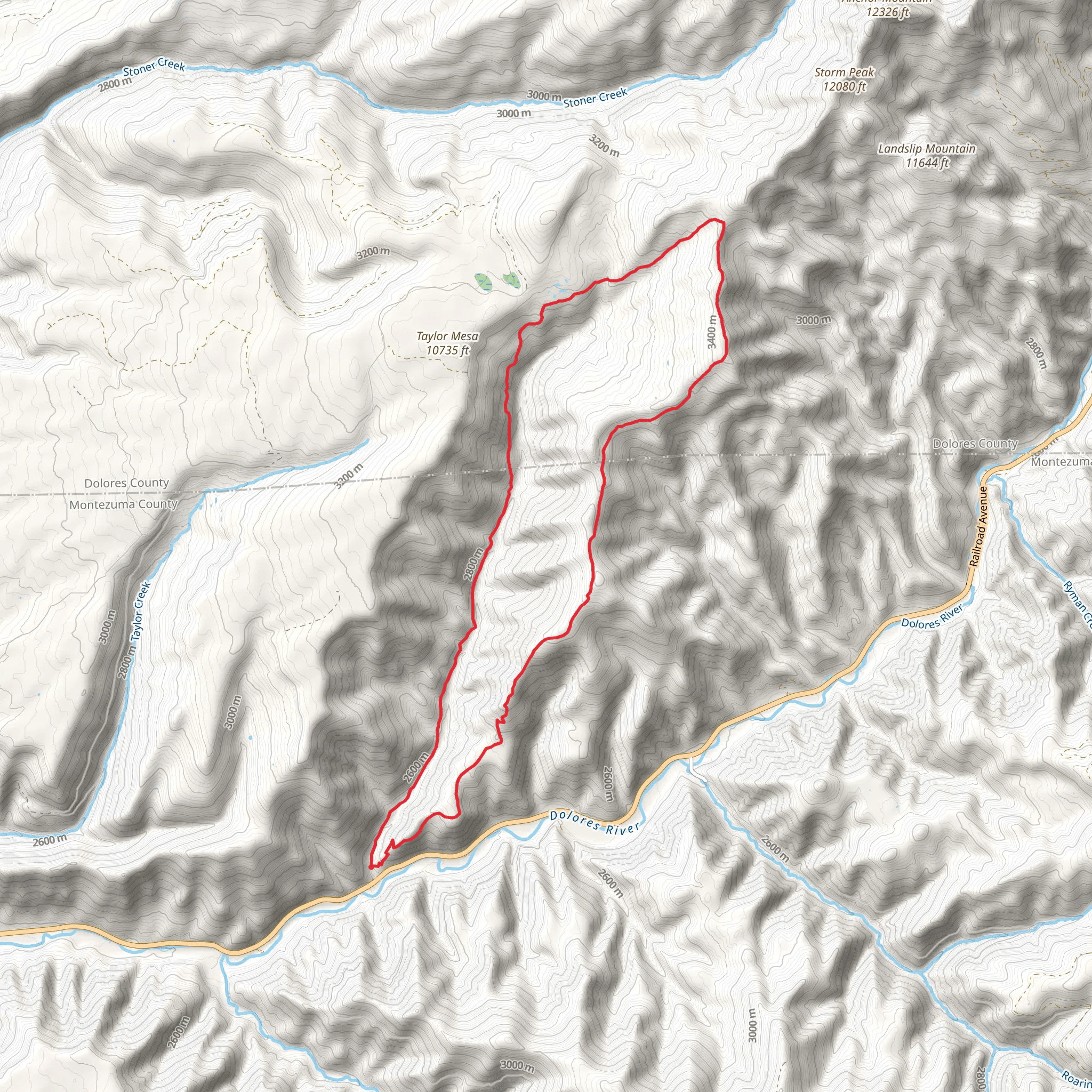 Priest Gulch Loop Trail mobile static map